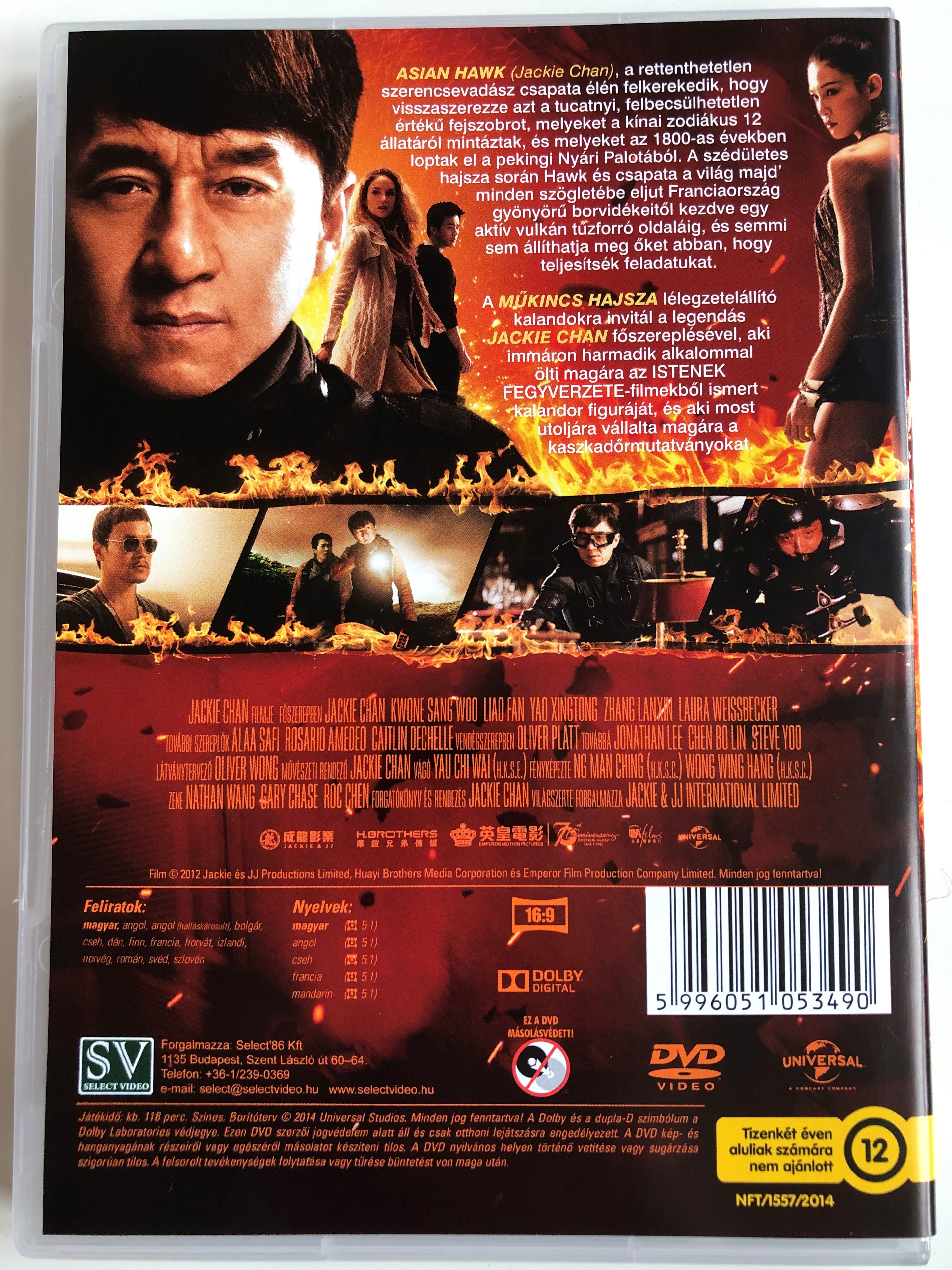 Chinese Zodiac DVD 2012 Műkincs hajsza (十二生肖) CZ12 / Directed by Jackie  Chan / Starring: Jackie Chan, Kwone Sang Woo, Liao Fan, Yao Xingtong -  bibleinmylanguage