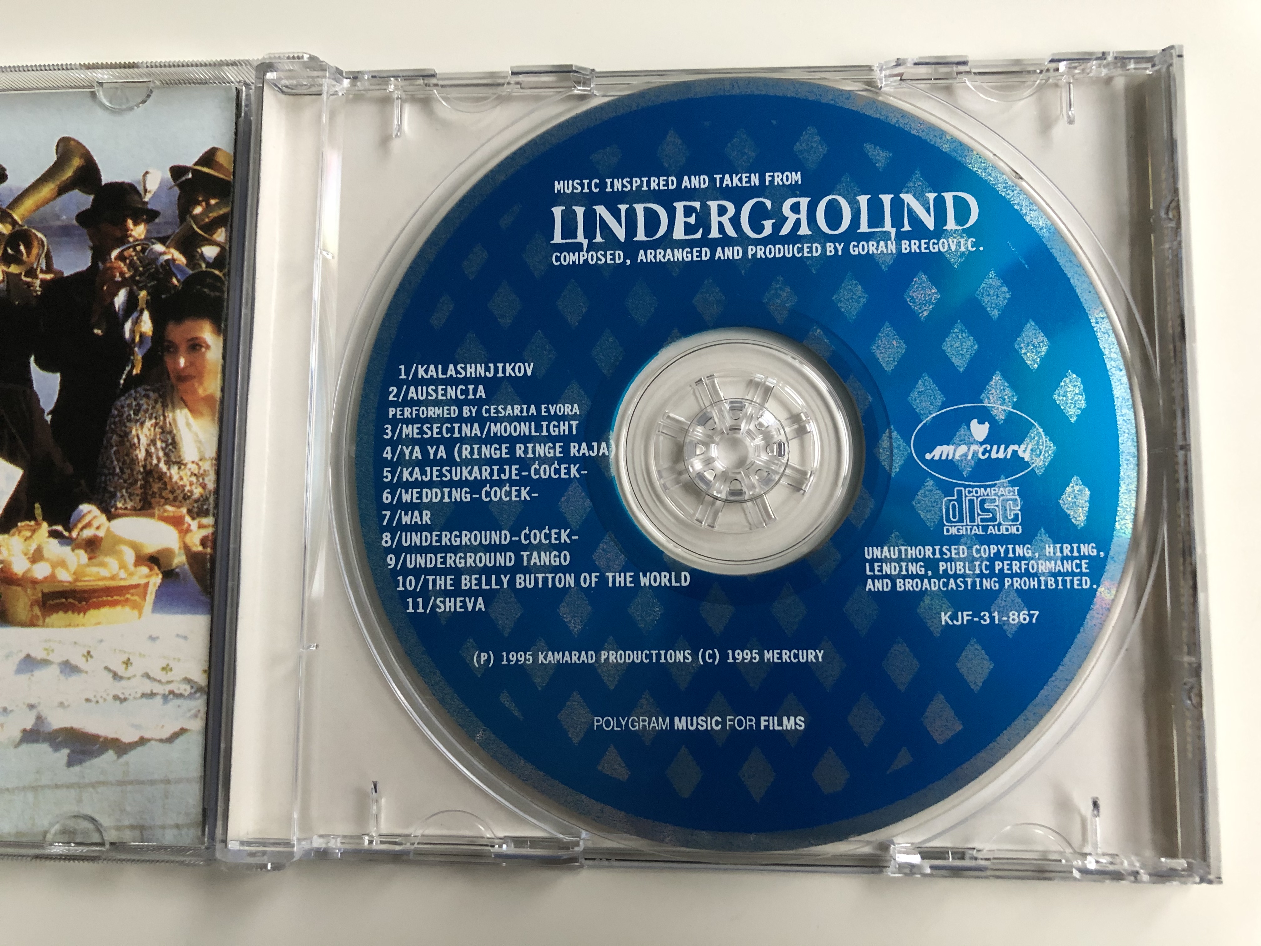 Music Inspired And Taken From Underground - Music by Goran Bregovic ‎/ A  Film By Emir Kusturica / Palme D'or Festival De Cannes 1995 / Mercury  ‎Audio CD 1995 / 528 910 2 - bibleinmylanguage