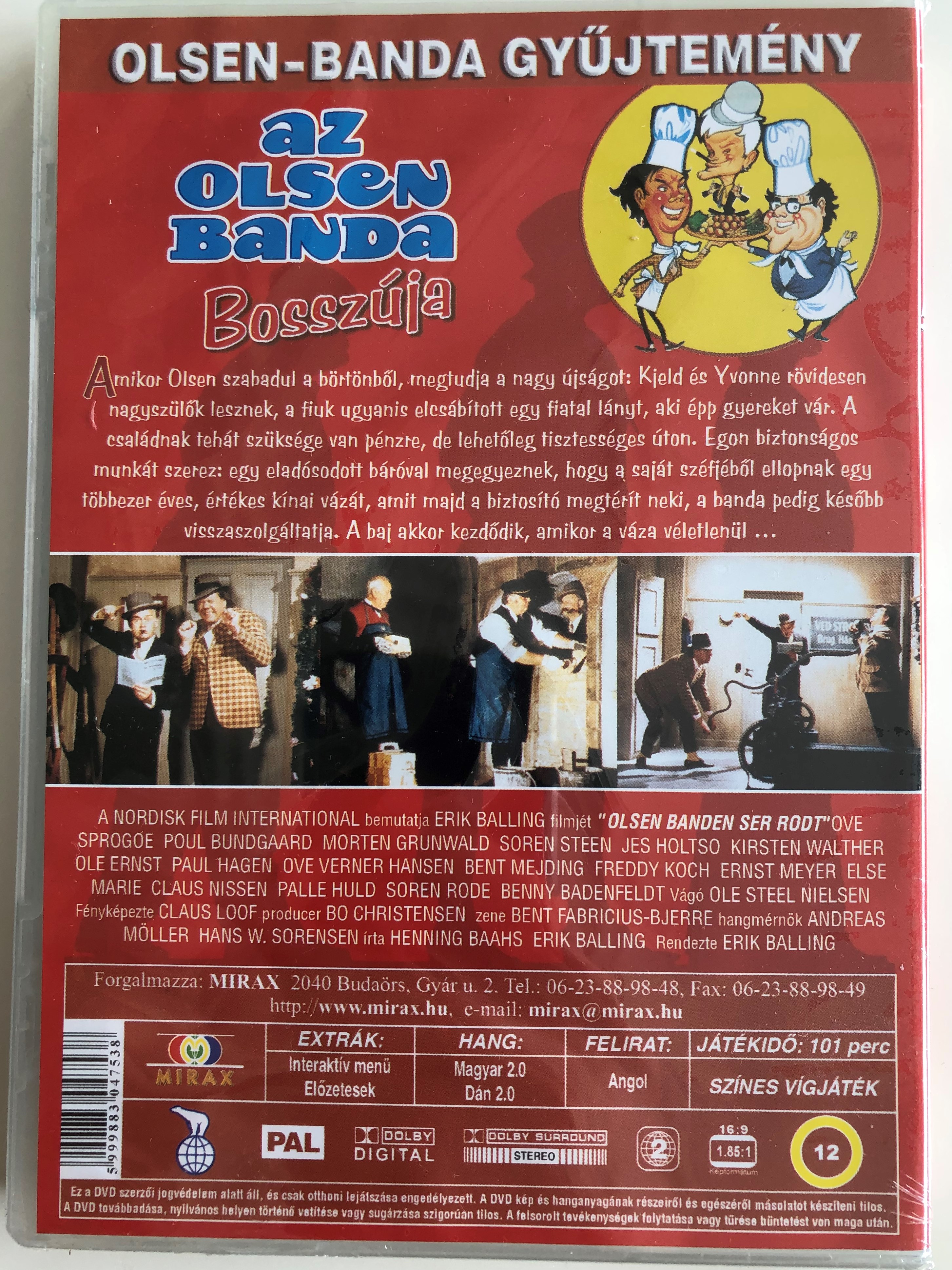 Olsen Banden Ser Rodt DVD 1976 The Olsen Gang Sees Red - Az olsen Banda  bosszúja / Directed by Directed by Erik Balling / Starring: Ove Sprogøe,  Poul Bundgaard, Morten Grunwald, Peter