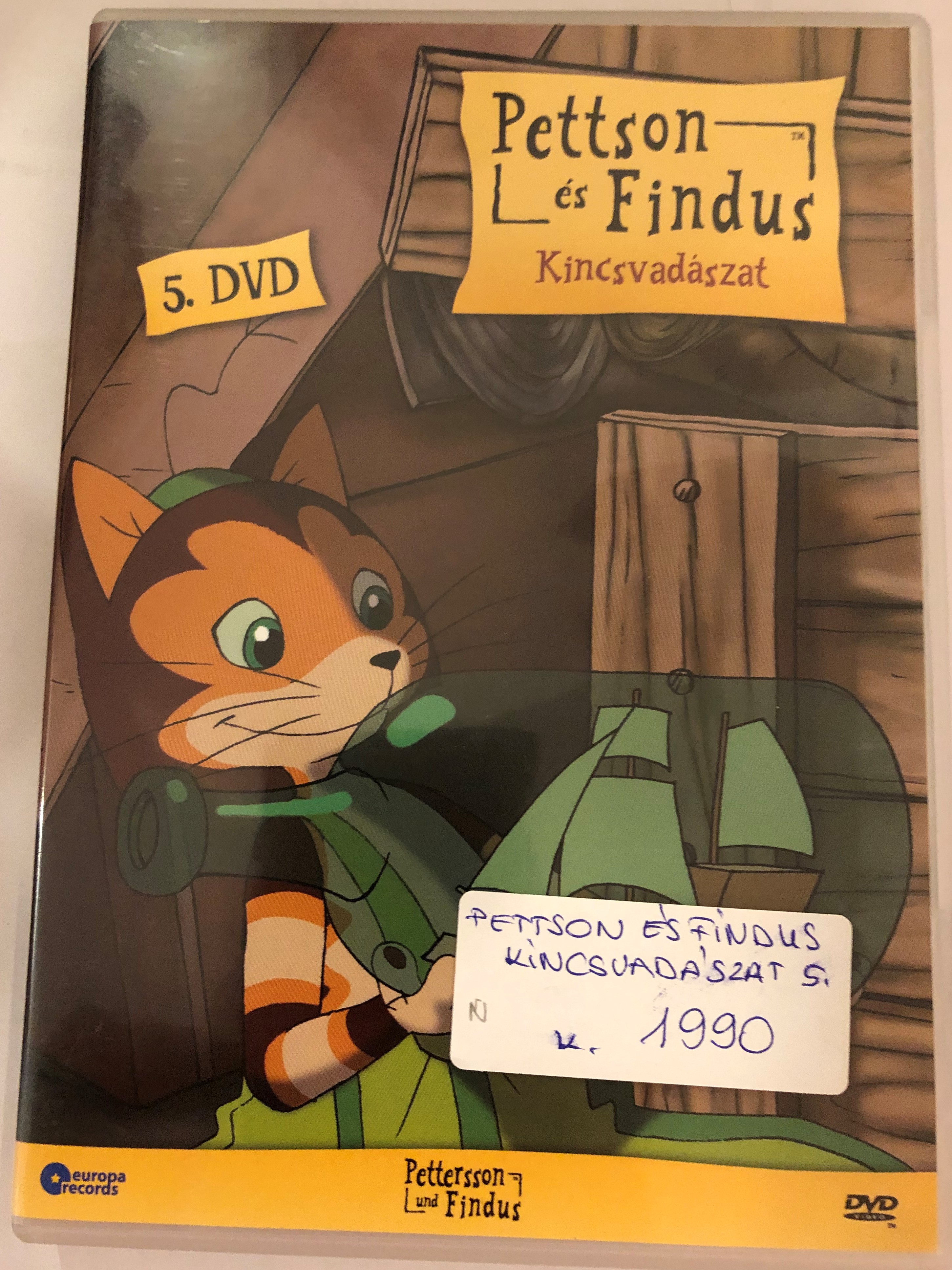 Pettsson och Findus 5. DVD 2008 Pettson és Findus - kincsvadászat / 5  episodes / Written by Sven Nordqvist / Swedish animated series -  bibleinmylanguage