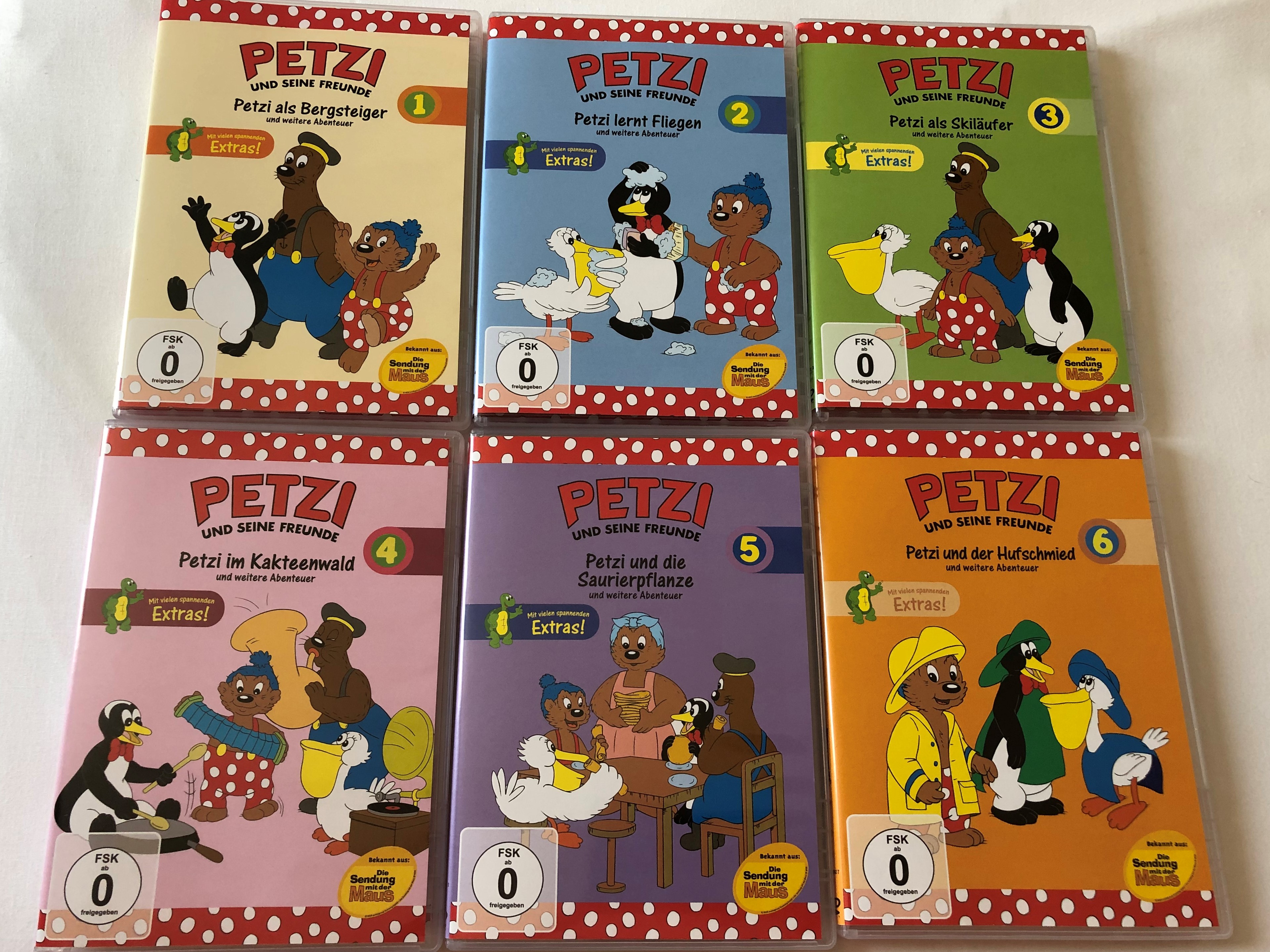 Petzi und Seine Freunde DVD SET 2004 Petzi and his friends / 6 discs - 52  episodes / Classic German Cartoon / The Complete Series in one Box! -  bibleinmylanguage