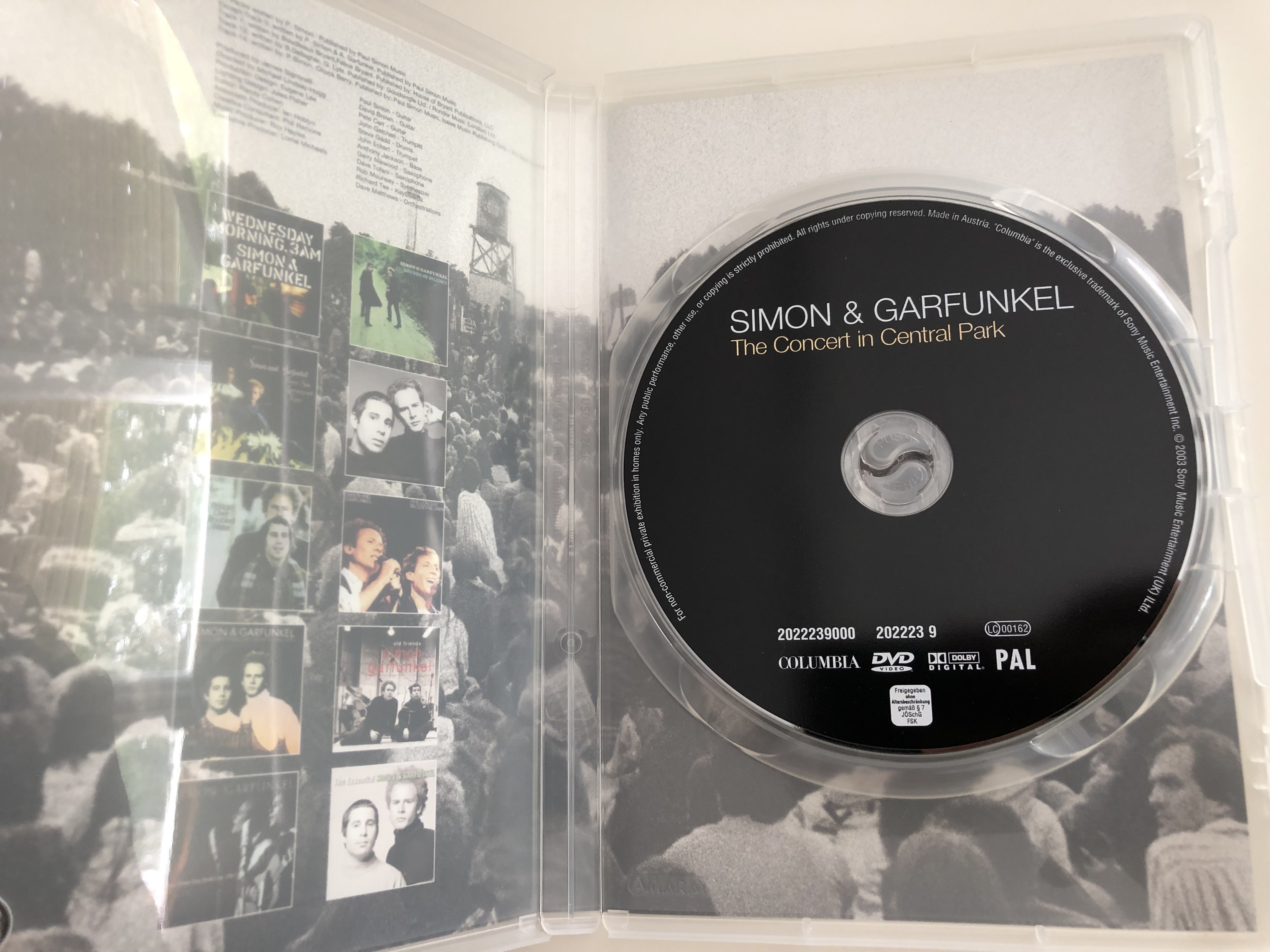 Simon & Garfunkel - The Concert in Central Park DVD 2003 / Recorded Live on  September 19, 1981 / Mrs. Robinson, American Tune, Late in the Evening /  Columbia ‎– 202223 9 - bibleinmylanguage