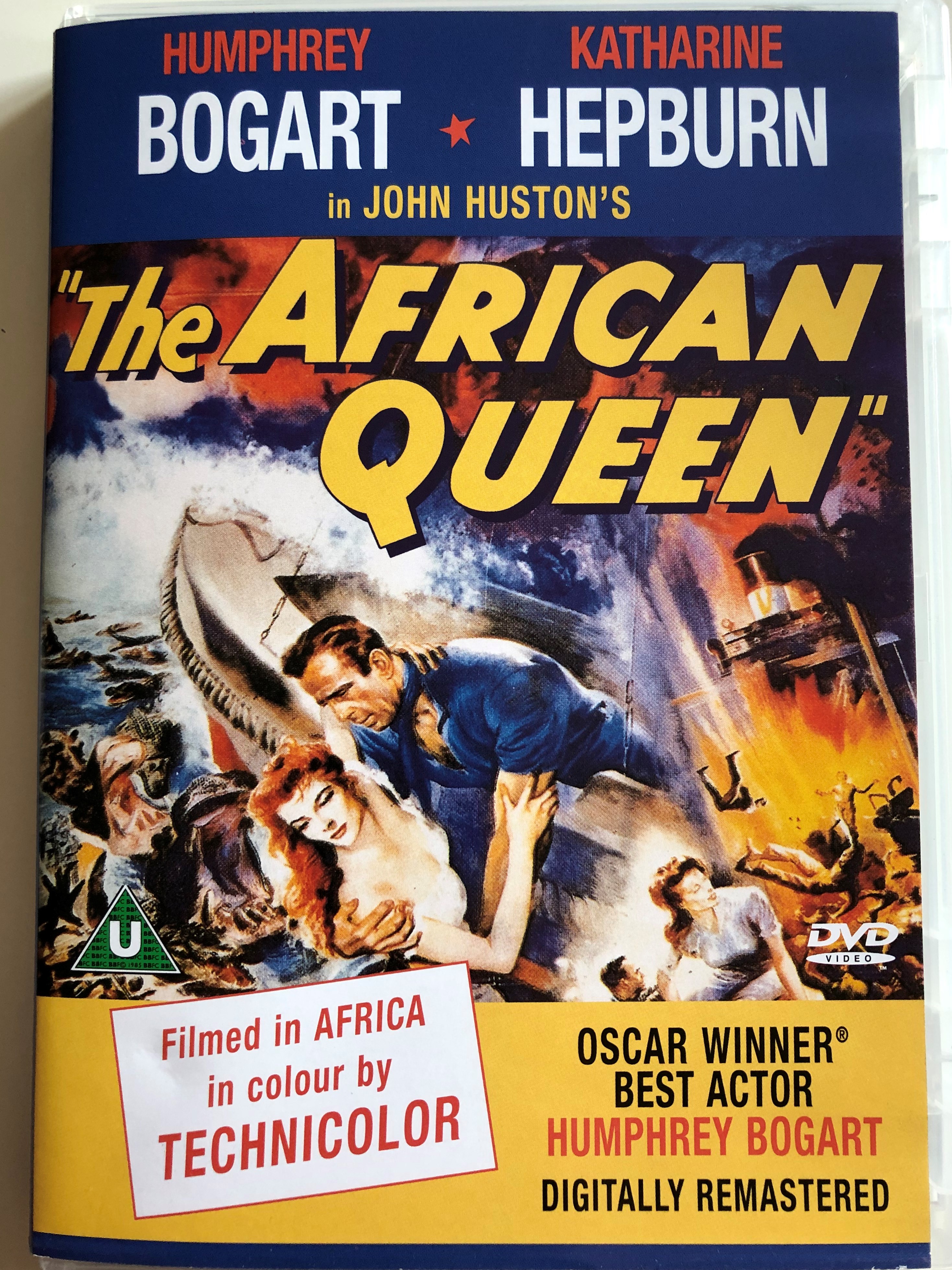 The African Queen DVD 1951 Digitally Remastered / Directed by John Huston /  Starring: Humphrey Bogart, Katharine Hepburn, Robert Morley, Peter Bull,  Theodore Bikel - bibleinmylanguage