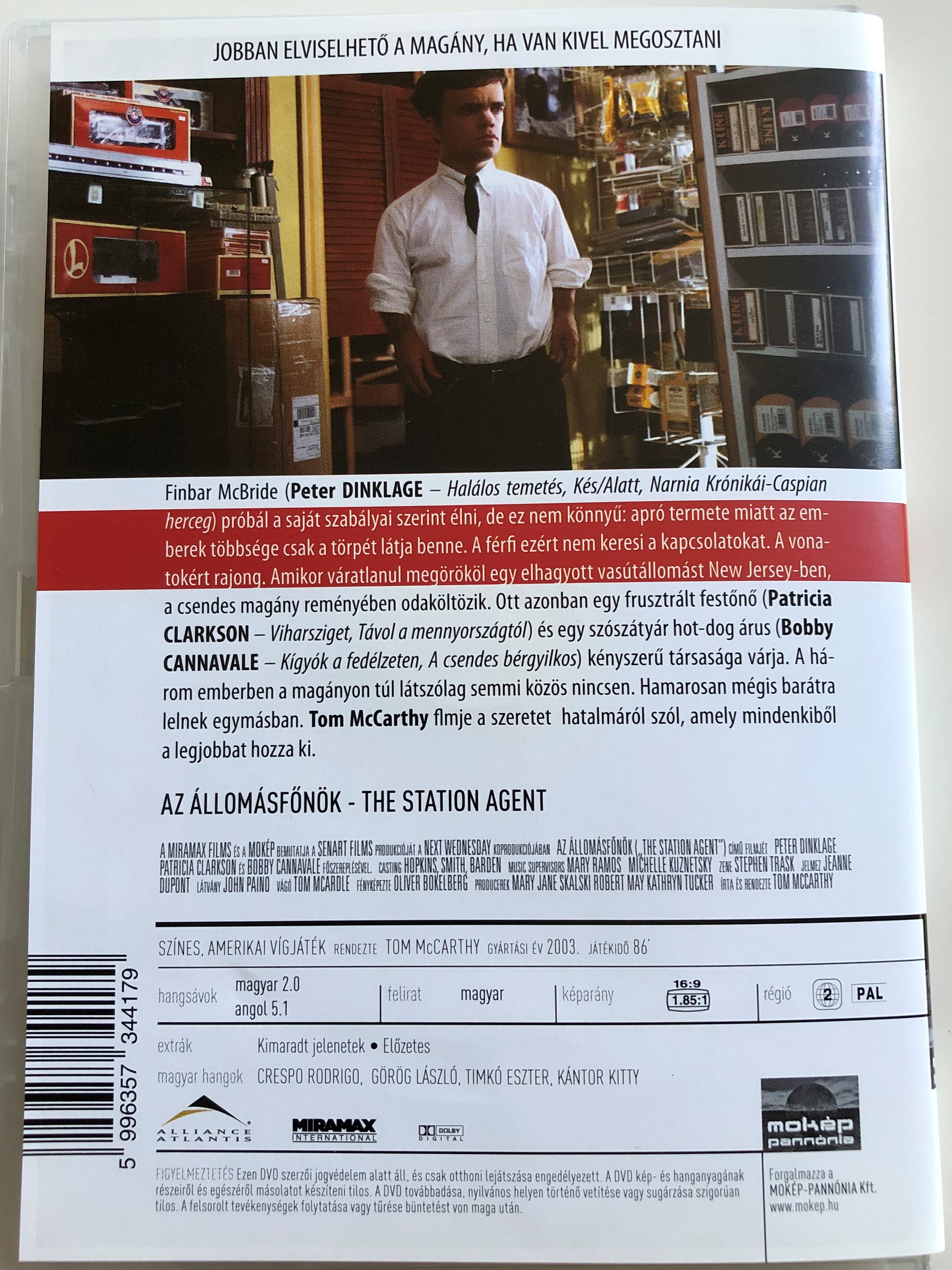 The Station Agent DVD 2003 Az állomásfőnök / Directed by Tom McCarthy /  Starring: Peter Dinklage, Patricia Clarkson, Bobby Cannavale, Raven  Goodwin, Paul Benjamin, Michelle Williams - Bible in My Language