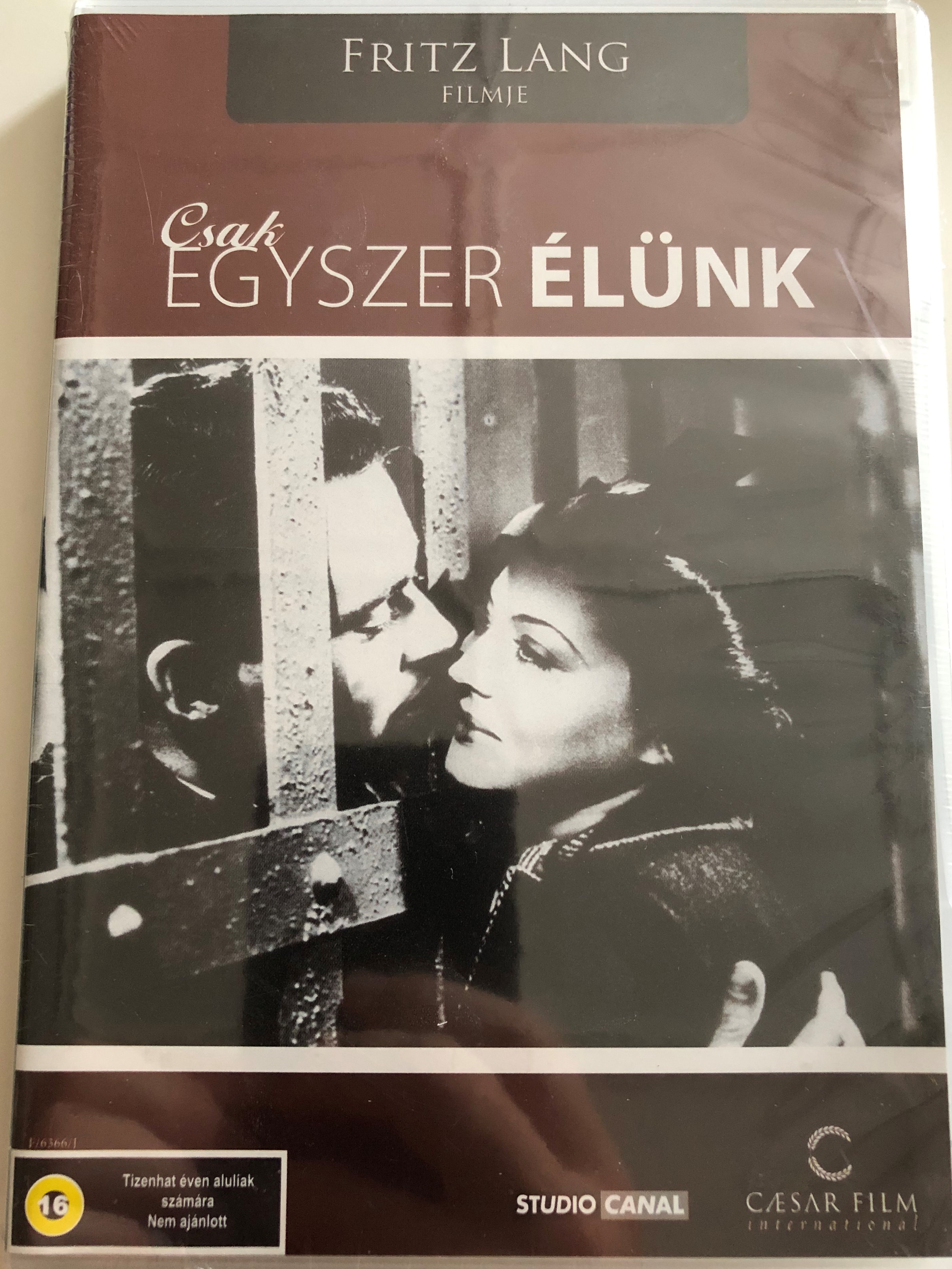 You only live once DVD 1937 Csak egyszer élünk / Directed by Fritz Lang /  Starring: Sylvia Sidney, Henry Fonda, Barton MacLane / American Film Noir -  Bible in My Language