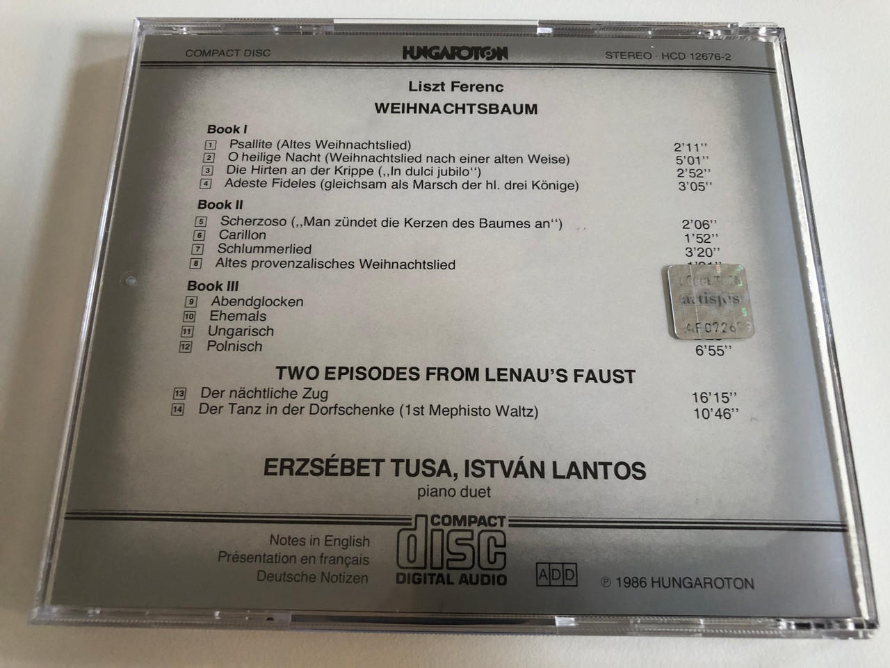 https://cdn10.bigcommerce.com/s-62bdpkt7pb/products/0/images/187927/Liszt_Weihnachtsbaum_Two_Episodes_From_Lenaus_Faust_Erzsebet_Tusa_Istvan_Lantos_Hungaroton_Audio_CD_1986_Stereo_HCD_12676-2_6__06794.1629209736.1280.1280.JPG?c=2&_gl=1*10i0qdt*_ga*MjA2NTIxMjE2MC4xNTkwNTEyNTMy*_ga_WS2VZYPC6G*MTYyOTIwODAwMC4zNS4xLjE2MjkyMTAyNzQuNjA.