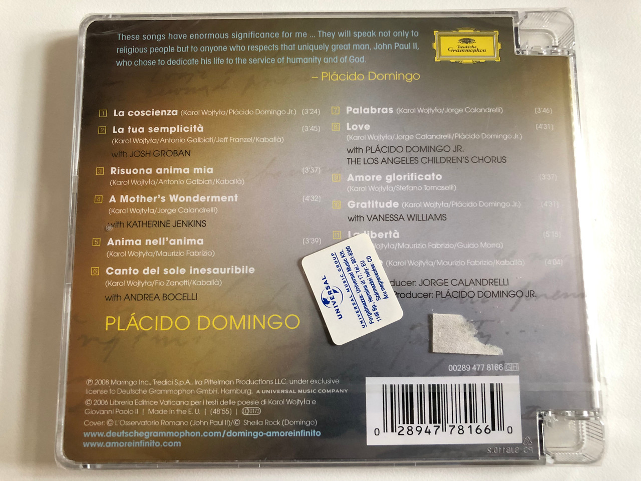https://cdn10.bigcommerce.com/s-62bdpkt7pb/products/0/images/188782/Plcido_Domingo_Amore_Infinito_-_Songs_Inspired_By_The_Poems_Of_John_Paul_II_-_Karol_Wojtya_Guest_appearances_by_Andrea_Bocelli_Placido_Domingo_Jr._Josh_Groban_Katherine_Jenkins_Deutsc__98482.1629790382.1280.1280.JPG?c=2&_gl=1*1pbmyq2*_ga*MjA2NTIxMjE2MC4xNTkwNTEyNTMy*_ga_WS2VZYPC6G*MTYyOTc4NDA0NC40Mi4xLjE2Mjk3OTA2MjYuNjA.