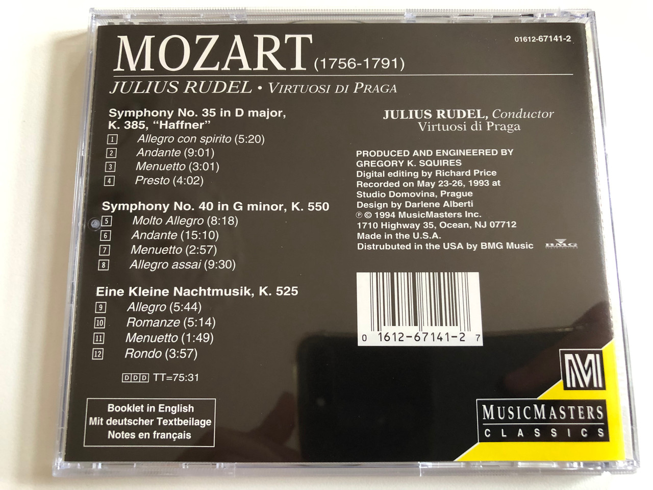 https://cdn10.bigcommerce.com/s-62bdpkt7pb/products/0/images/188995/Mozart_-_Julius_Rudel_Virtuosi_di_Praga_Symphony_No._35_in_D_major_Hafner_Symphony_No._40_in_G_minor_Eine_Kleine_Nachtmusik_MusicMasters_Classics_Audio_CD_1994_01612-67141-2_8__47638.1629880386.1280.1280.JPG?c=2&_gl=1*1pzwxu7*_ga*MjA2NTIxMjE2MC4xNTkwNTEyNTMy*_ga_WS2VZYPC6G*MTYyOTg2ODcyMC40NC4xLjE2Mjk4ODAxOTQuOA..