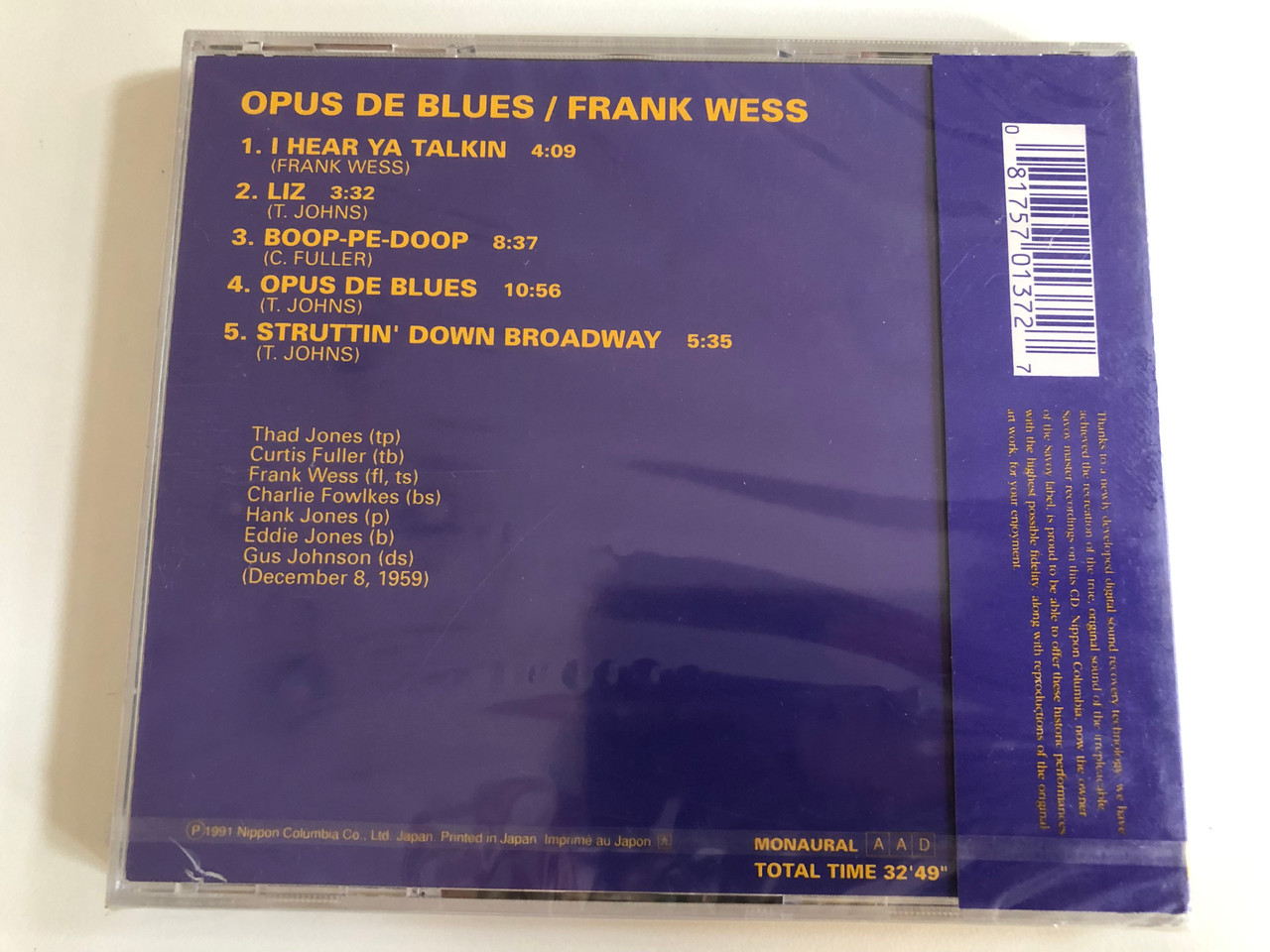 https://cdn10.bigcommerce.com/s-62bdpkt7pb/products/0/images/190736/Opus_De_Blues_-_The_Frank_Wess_Septet_Frank_Wess_Thad_Jones_Curtis_Fuller_Charlie_Fowlkes_Hank_Jones_Eddie_Jones_Gus_Johnson_Savoy_Jazz_Audio_CD_1991_SV-0137_2__89736.1631123452.1280.1280.JPG?c=2&_gl=1*1br8xh7*_ga*MjA2NTIxMjE2MC4xNTkwNTEyNTMy*_ga_WS2VZYPC6G*MTYzMTEyMjg2NS43Mi4xLjE2MzExMjM1MzYuNjA.
