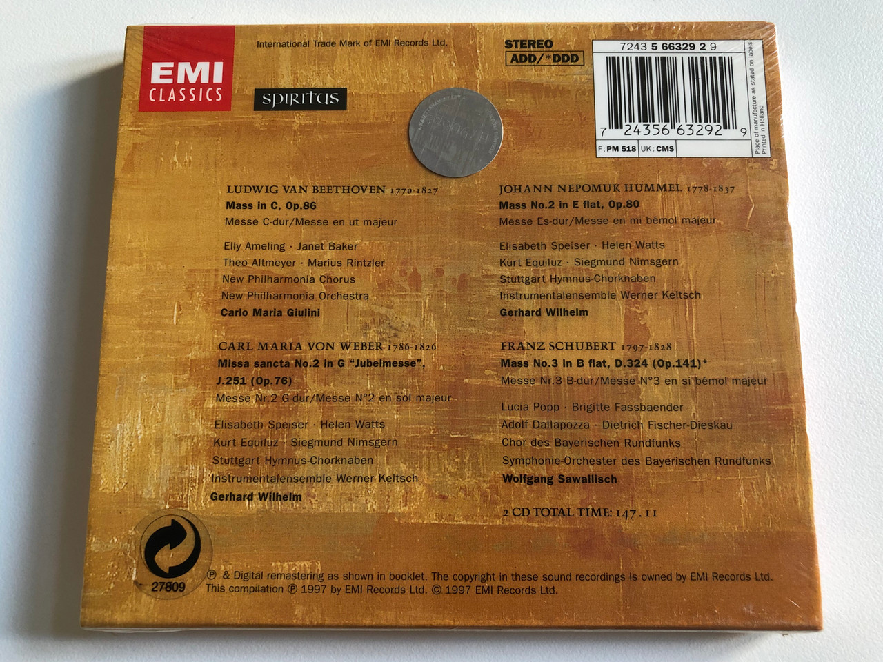 https://cdn10.bigcommerce.com/s-62bdpkt7pb/products/0/images/190842/Spiritus_-_Beethoven_Mass_in_C_Weber_Mass_in_G_Hummel_Mass_in_E_flat_Schubert_Mass_in_B_flat_Giulini_Wilhelm_Sawallisch_EMI_Classics_2x_Audio_CD_1997_Stereo_724356632929_2__46321.1631201727.1280.1280.JPG?c=2&_gl=1*1rbymqb*_ga*MjA2NTIxMjE2MC4xNTkwNTEyNTMy*_ga_WS2VZYPC6G*MTYzMTE5NDE4Ni43My4xLjE2MzEyMDE0MTkuMg..