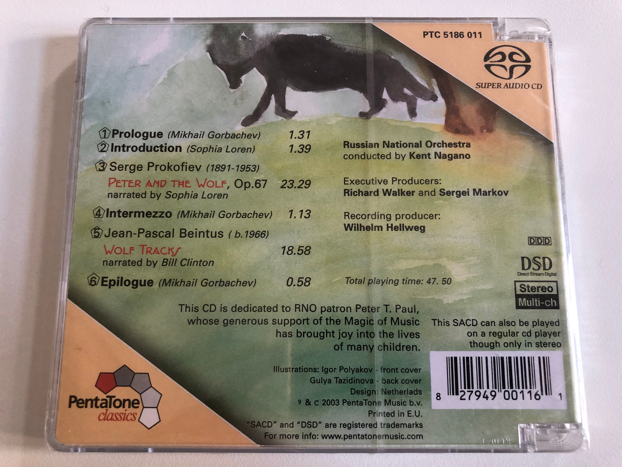 https://cdn10.bigcommerce.com/s-62bdpkt7pb/products/0/images/193093/Serge_Prokofiev_-_Peter_And_The_Wolf_Jean-Pascal_Beintus_-_Wolf_Tracks_Mikhail_Gorbachev_Sophia_Loren_Bill_Clinton_Russian_National_Orchestra_Kent_Nagano_PentaTone_classics_Audio_CD__43979.1632815340.1280.1280.JPG?c=2&_gl=1*a18b3s*_ga*MjA2NTIxMjE2MC4xNTkwNTEyNTMy*_ga_WS2VZYPC6G*MTYzMjgxMzEwMC4xMDEuMS4xNjMyODE1MDQ0LjMw