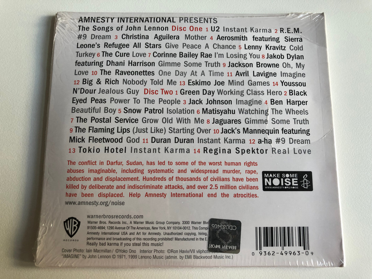 https://cdn10.bigcommerce.com/s-62bdpkt7pb/products/0/images/197818/Make_Some_Noise_The_Amnesty_International_Campaign_To_Save_Darfur_All_New_Recordings_Of_John_Lennon_Classics_By_The_Worlds_Leading_Artists_U2_Green_Day_R.E.M._Christina_Aguilera_Warn__94539.1635792468.1280.1280.JPG?c=2&_gl=1*caf6w5*_ga*MjA2NTIxMjE2MC4xNTkwNTEyNTMy*_ga_WS2VZYPC6G*MTYzNTc4NDc2OC4xNTAuMS4xNjM1NzkyMTY2LjYw