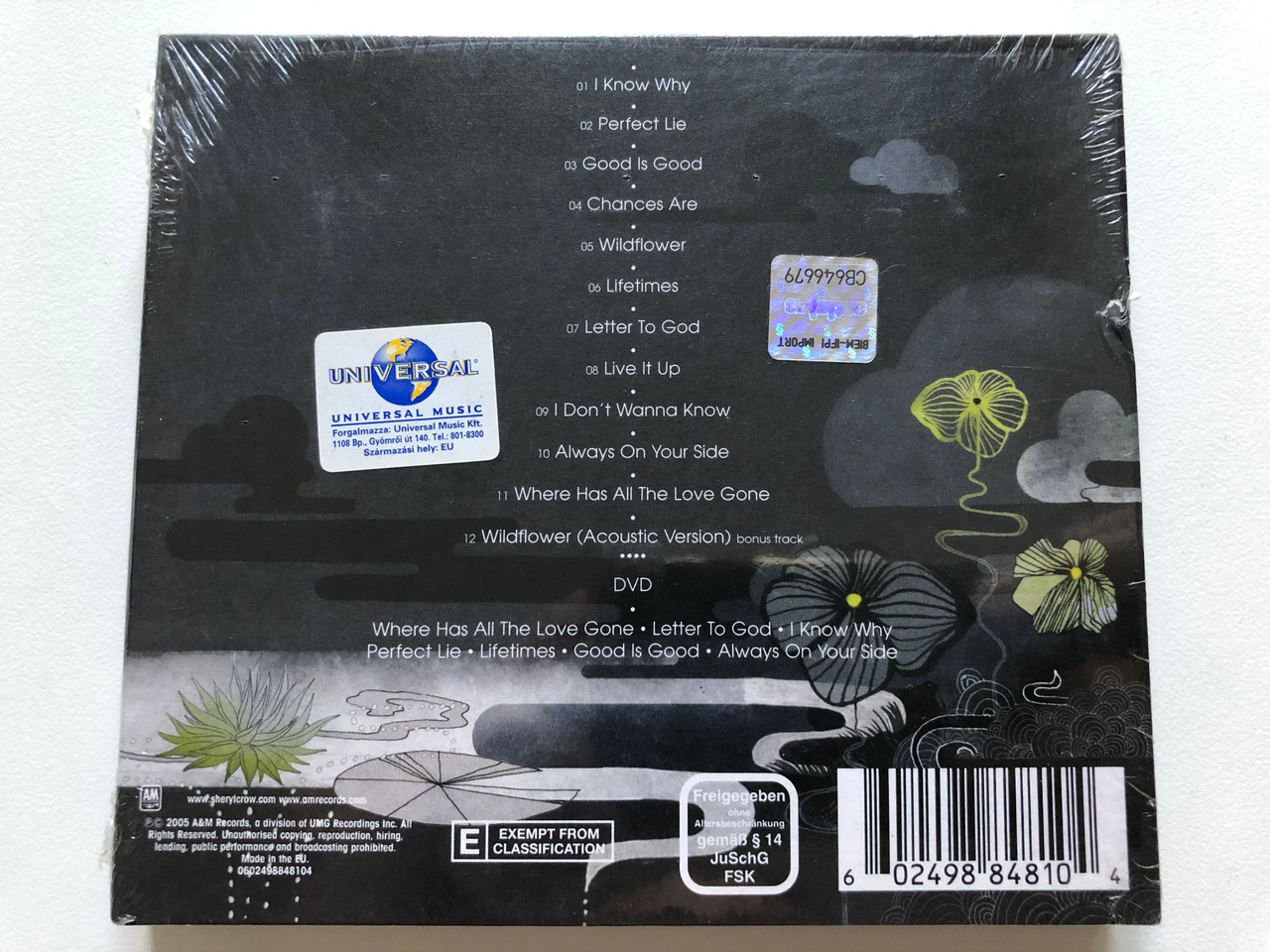 https://cdn10.bigcommerce.com/s-62bdpkt7pb/products/0/images/197868/Sheryl_Crow_Wildflower_Features_the_singles_Good_Is_Good_and_I_Know_Why_Contains_limited_edition_DVD_with_acoustic_performances_of_brand_new_songs_in_5.1_AM_Records_Audio_CD___54534.1635866996.1280.1280.JPG?c=2&_gl=1*1cpoxb8*_ga*MjA2NTIxMjE2MC4xNTkwNTEyNTMy*_ga_WS2VZYPC6G*MTYzNTg2NTA1MS4xNTEuMS4xNjM1ODY2NzQ0LjMw
