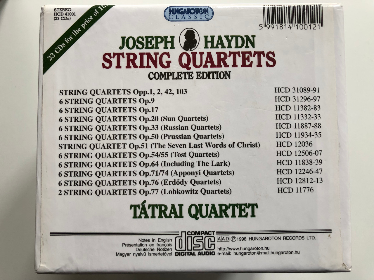 https://cdn10.bigcommerce.com/s-62bdpkt7pb/products/0/images/198222/Joseph_Haydn_-_String_Quartets_Complete_Edition_-_Ttrai_Quartet_23_CDs_for_the_price_of_15_Hungaroton_Classic_23x_Audio_CD_1998_Stereo_HCD_41001_4__59742.1636007598.1280.1280.JPG?c=2&_gl=1*1ntmlha*_ga*MjA2NTIxMjE2MC4xNTkwNTEyNTMy*_ga_WS2VZYPC6G*MTYzNjAwMjc3Ny4xNTUuMS4xNjM2MDA3MjA2LjM3