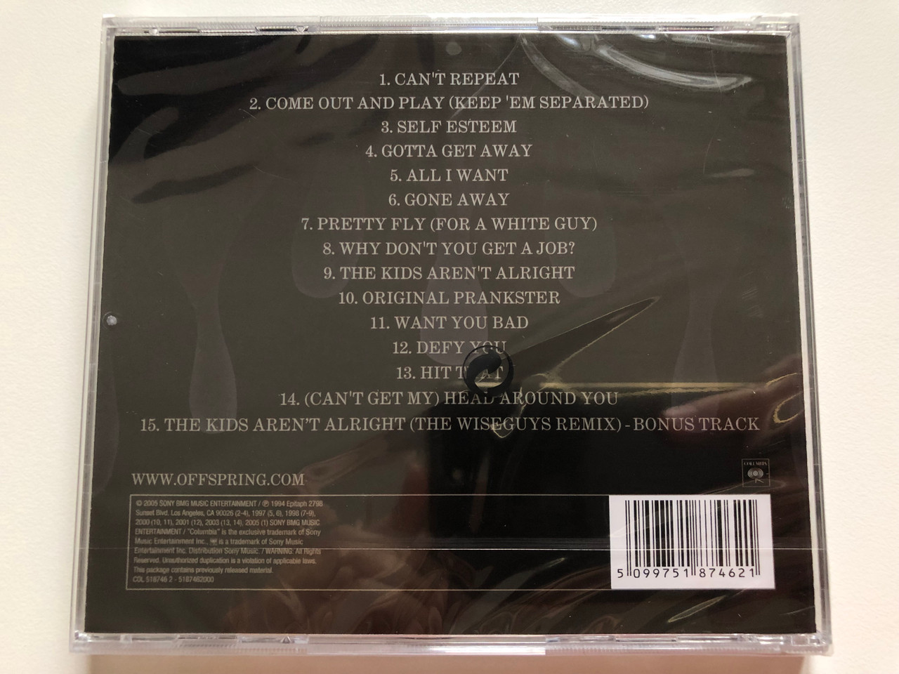 https://cdn10.bigcommerce.com/s-62bdpkt7pb/products/0/images/199062/The_Offspring_Greatest_Hits_Columbia_Audio_CD_2005_COL_518746_2_2__50194.1636626525.1280.1280.JPG?c=2&_gl=1*depqyd*_ga*MjA2NTIxMjE2MC4xNTkwNTEyNTMy*_ga_WS2VZYPC6G*MTYzNjYyMDM2Ny4xNjUuMS4xNjM2NjI2NDM3LjUz