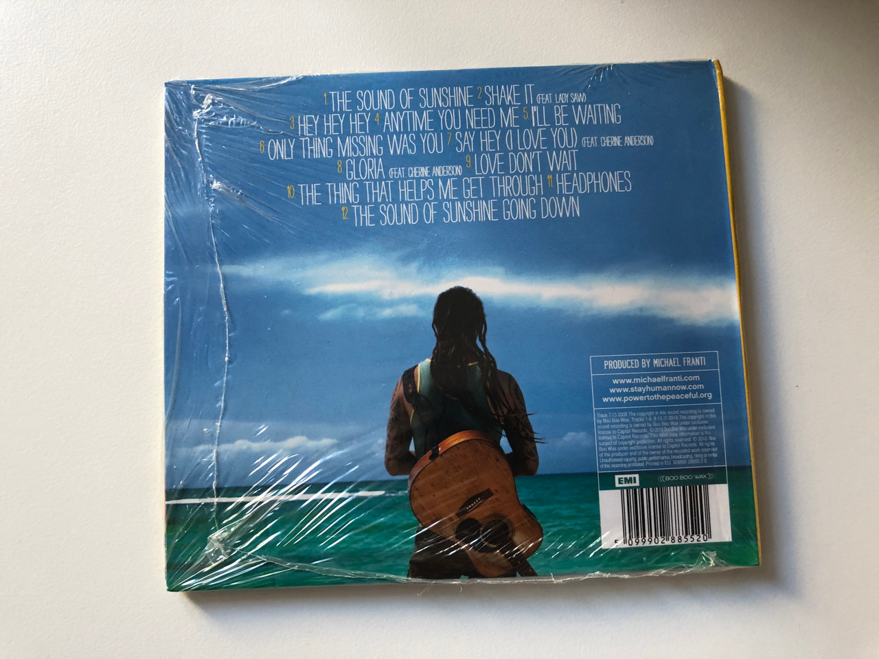 https://cdn10.bigcommerce.com/s-62bdpkt7pb/products/0/images/200784/Michael_Franti_Spearhead_The_Sound_Of_Sunshine_EMI_Audio_CD_2010_5099902885520_2__81112.1638282116.1280.1280.JPG?c=2&_gl=1*1lgk66l*_ga*MjA2NTIxMjE2MC4xNTkwNTEyNTMy*_ga_WS2VZYPC6G*MTYzODI3OTIyNy4xOTYuMS4xNjM4MjgxODA4LjI.