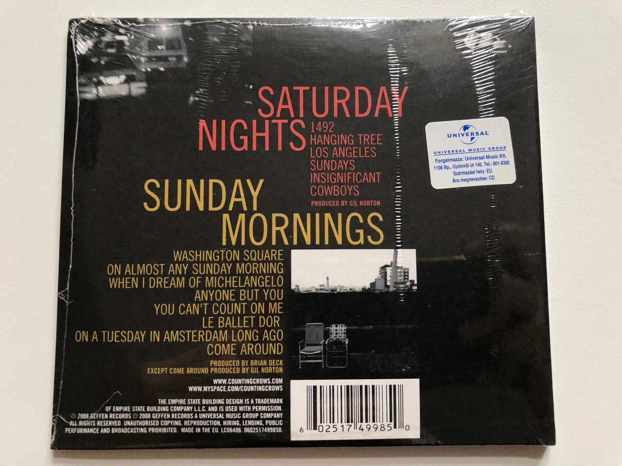 https://cdn10.bigcommerce.com/s-62bdpkt7pb/products/0/images/201235/Counting_Crows_Saturday_Nights_Sunday_Mornings_Featuring_You_Cant_Count_On_Me_Hanging_Tree_and_Washington_Square_Geffen_Records_Audio_CD_2008_0602517499850_2__02581.1638904458.1280.1280.JPG?c=2&_gl=1*1e8qhul*_ga*MjA2NTIxMjE2MC4xNTkwNTEyNTMy*_ga_WS2VZYPC6G*MTYzODg5MjM0OC4yMDUuMS4xNjM4OTA0MzIwLjYw