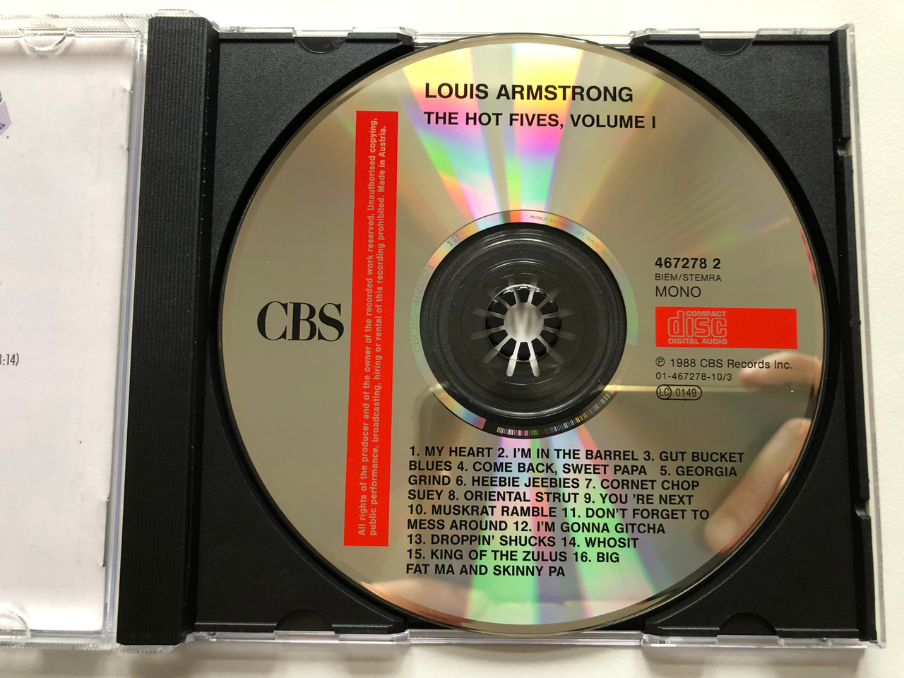 https://cdn10.bigcommerce.com/s-62bdpkt7pb/products/0/images/204177/Louis_Armstrong_The_Hot_Fives_Volume_I_CBS_Jazz_Masterpieces_CBS_Audio_CD_1988_Mono_CBS_460821_2_3__59849.1641207880.1280.1280.JPG?c=2&_gl=1*5t50np*_ga*MjA2NTIxMjE2MC4xNTkwNTEyNTMy*_ga_WS2VZYPC6G*MTY0MTE5NDMxMi4yNDQuMS4xNjQxMjA3ODMyLjYw