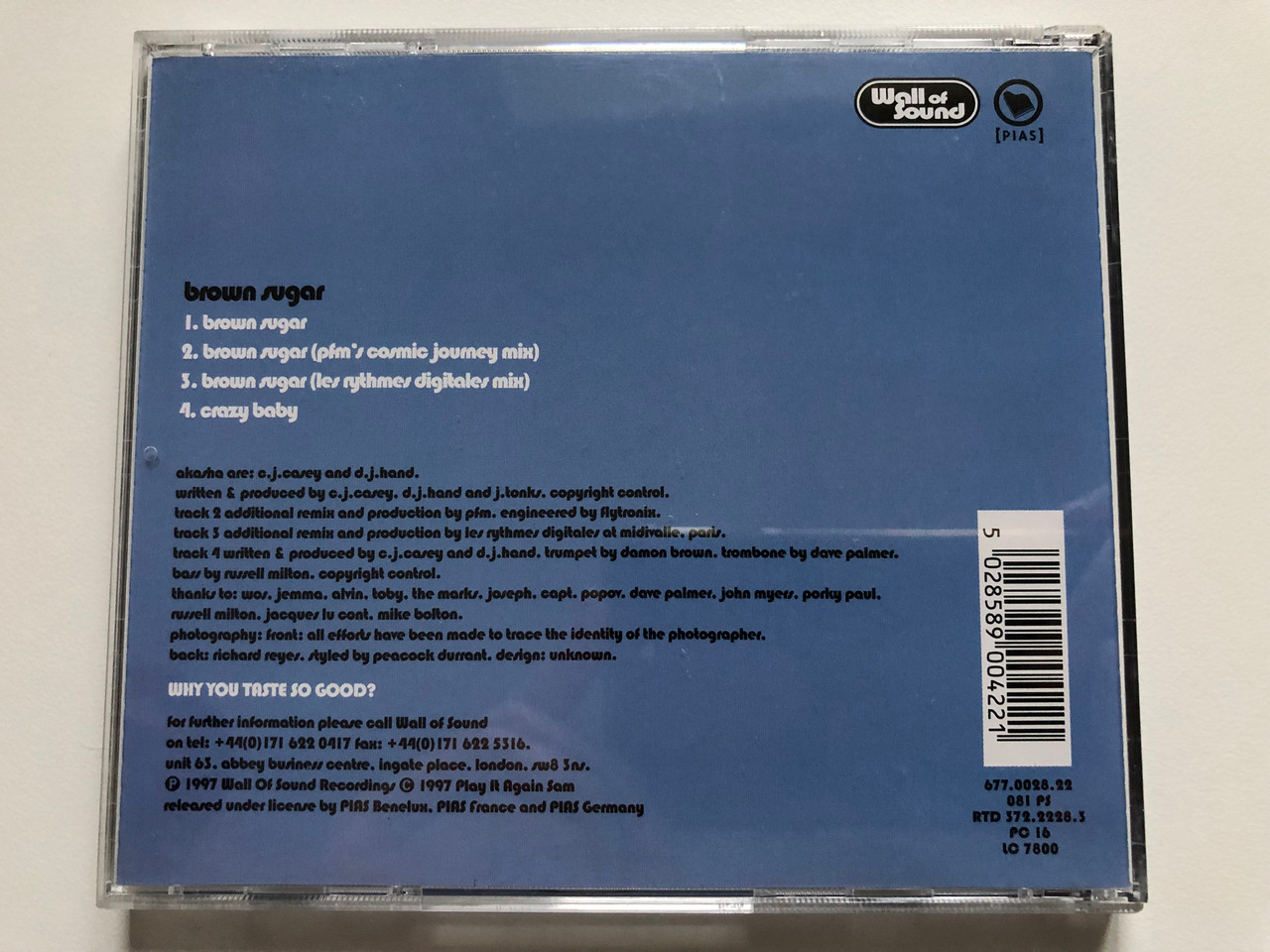 https://cdn10.bigcommerce.com/s-62bdpkt7pb/products/0/images/204970/Akasha_Brown_Sugar_Wall_Of_Sound_Audio_CD_1997_WALLD_028_2__41547.1641542853.1280.1280.JPG?c=2&_gl=1*xttopi*_ga*MjA2NTIxMjE2MC4xNTkwNTEyNTMy*_ga_WS2VZYPC6G*MTY0MTUzNDM0OS4yNTEuMS4xNjQxNTQyNzcyLjM0