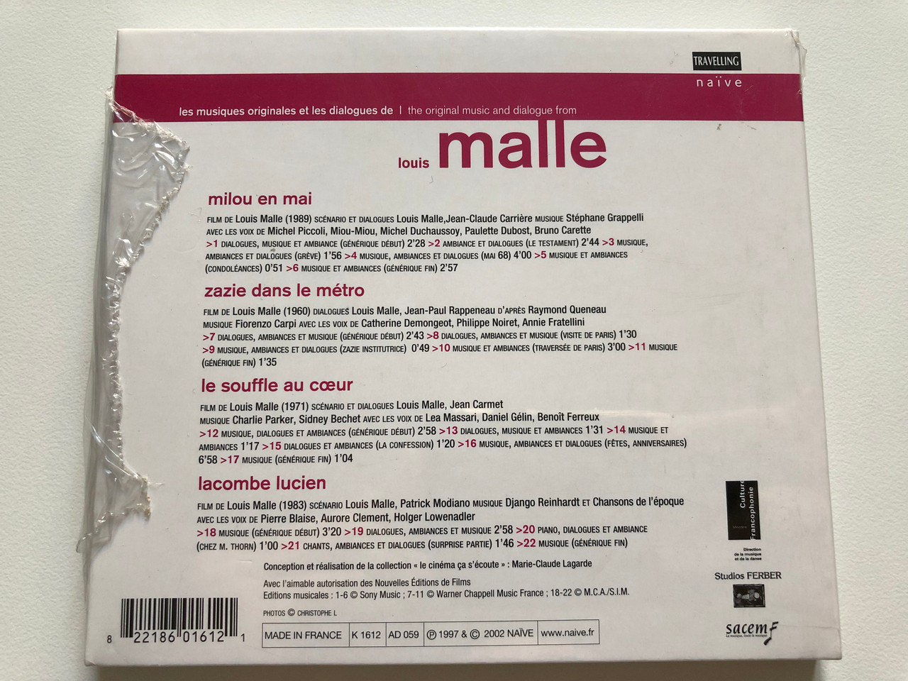 https://cdn10.bigcommerce.com/s-62bdpkt7pb/products/0/images/208308/Louis_Malle_-_Milou_En_Mai_Zazie_Dans_Le_Metro_Le_Souffle_Au_Coeur_Lacombe_Lucien_naive_Audio_CD_2002_K_1612_2__45977.1642762989.1280.1280.JPG?c=2&_gl=1*107fli6*_ga*MjA2NTIxMjE2MC4xNTkwNTEyNTMy*_ga_WS2VZYPC6G*MTY0Mjc1OTk0My4yNzAuMS4xNjQyNzYyNTEyLjM5