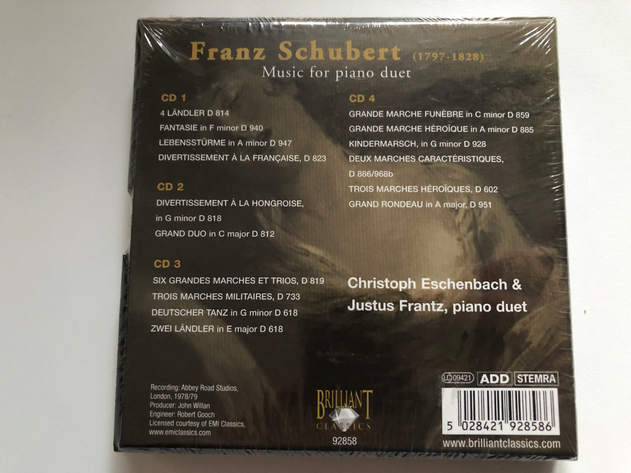 https://cdn10.bigcommerce.com/s-62bdpkt7pb/products/0/images/215352/Schubert_-_Music_For_Piano_Duet_Christoph_Eschenbach_Justus_Frantz_Brilliant_Classics_4x_Audio_CD_92858_2__71370.1646643276.1280.1280.JPG?c=2&_gl=1*dfquae*_ga*MjA2NTIxMjE2MC4xNTkwNTEyNTMy*_ga_WS2VZYPC6G*MTY0NjYzNjE3MC4zMTIuMS4xNjQ2NjQzMTU3LjQ0