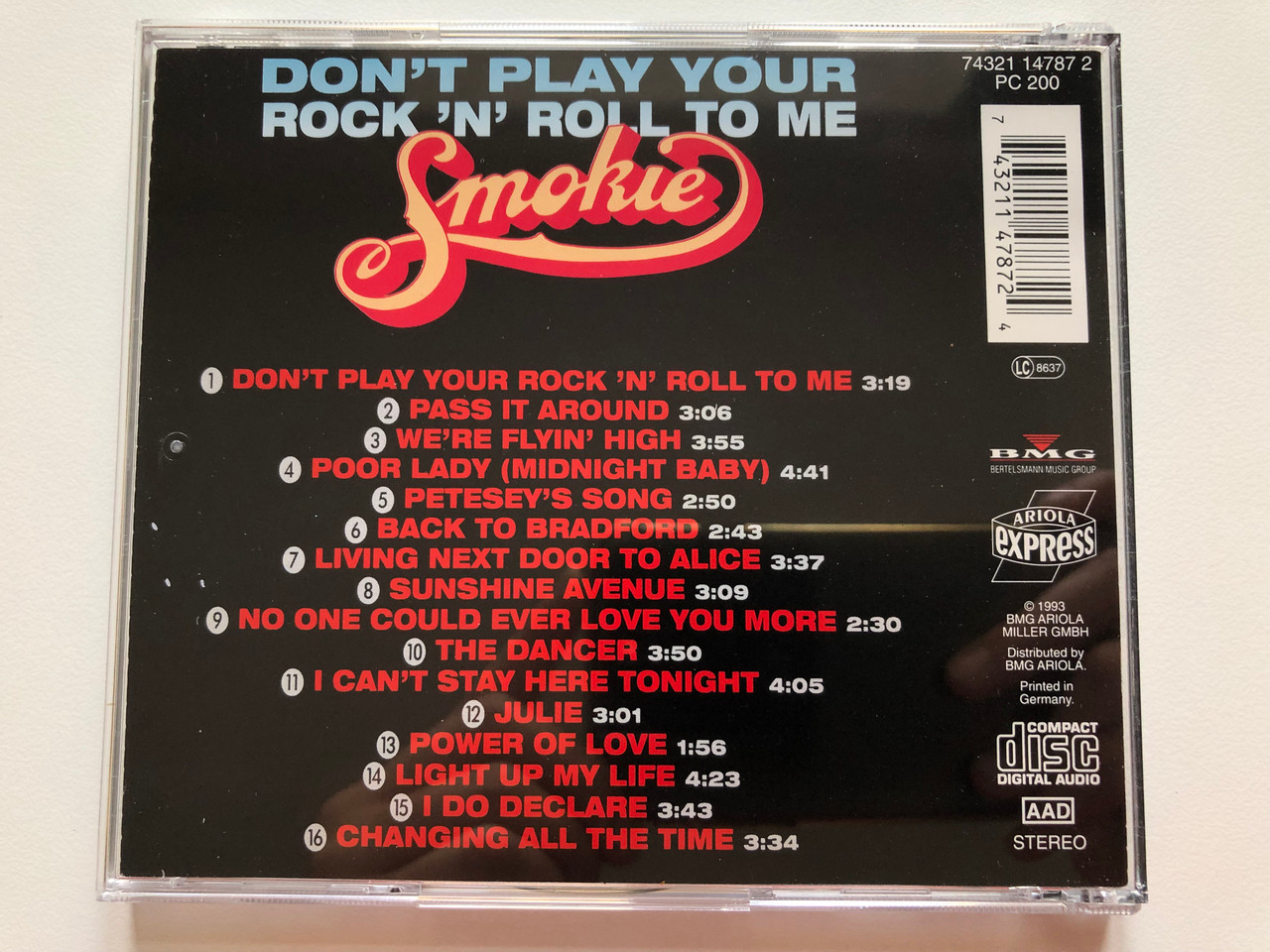 https://cdn10.bigcommerce.com/s-62bdpkt7pb/products/0/images/217376/Smokie_Dont_Play_Your_Rock_N_Roll_To_Me_Living_Next_Door_To_Alice_Back_To_Bradford_Were_Flyin_High_Julie_Many_More_Ariola_Express_Audio_CD_1993_Stereo_74321_14787_2_5__76470.1647849312.1280.1280.JPG?c=2&_gl=1*y3ybur*_ga*MjA2NTIxMjE2MC4xNTkwNTEyNTMy*_ga_WS2VZYPC6G*MTY0Nzg0Njc1NC4zMjUuMS4xNjQ3ODQ5MzEyLjYw