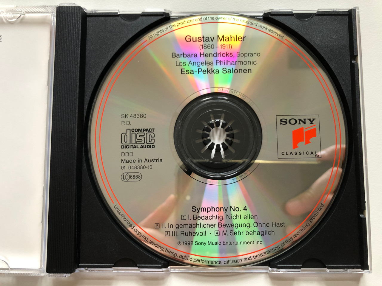 https://cdn10.bigcommerce.com/s-62bdpkt7pb/products/0/images/223626/Mahler_-_Symphony_No._4_Barbara_Hendricks_Los_Angeles_Philharmonic_Esa-Pekka_Salonen_Sony_Classical_Audio_CD_1992_SK_48_380_3__07482.1650558783.1280.1280.JPG?c=2&_gl=1*1t81oub*_ga*MjA2NTIxMjE2MC4xNTkwNTEyNTMy*_ga_WS2VZYPC6G*MTY1MDU0ODUxNi4zNjQuMS4xNjUwNTU4NjA2LjU4