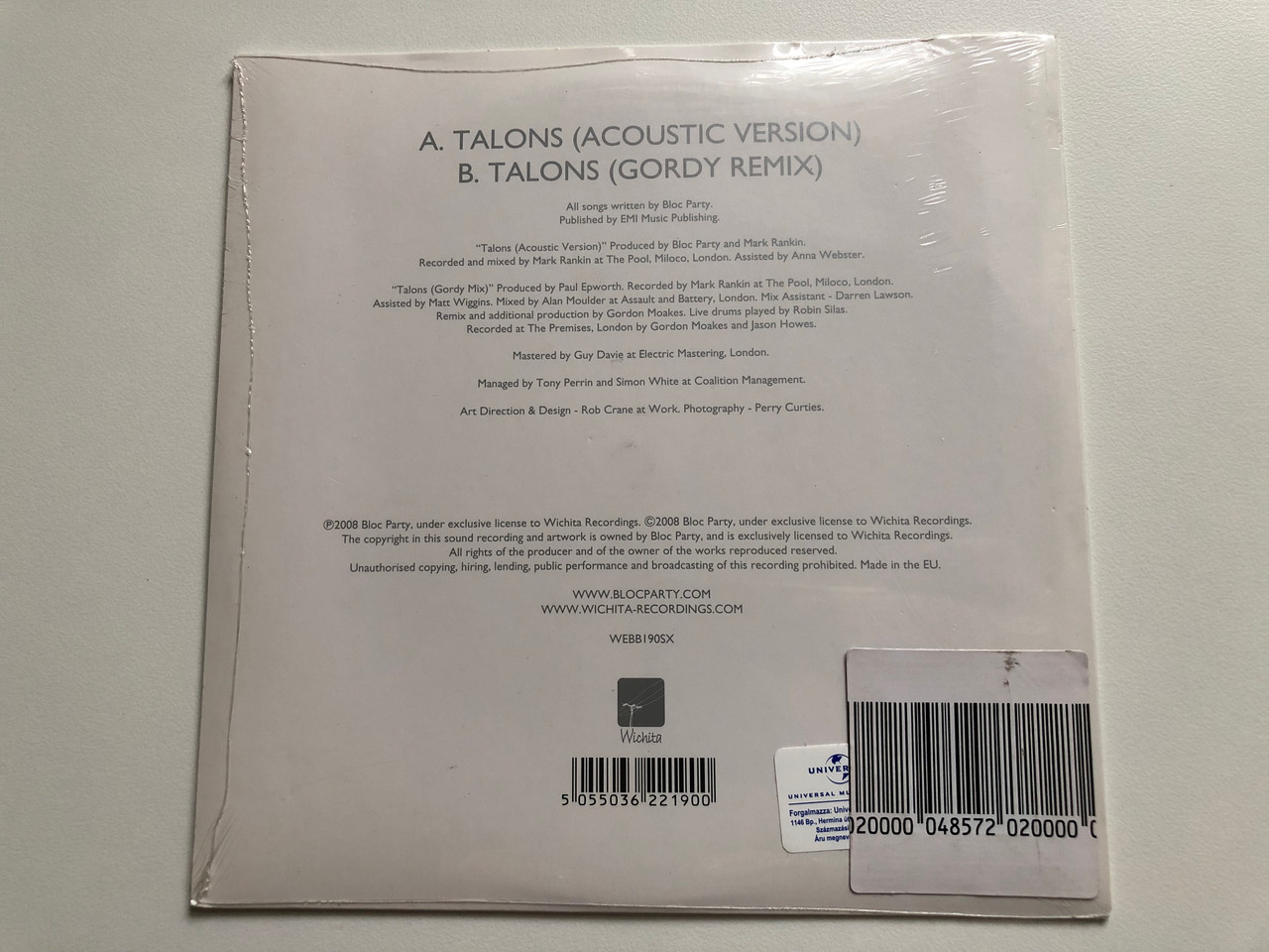 https://cdn10.bigcommerce.com/s-62bdpkt7pb/products/0/images/225377/Bloc_Party_Talons_Includes_Talons_Acoustic_Gordys_Remix_Wichita_LP_2008_WEBB190SX_2__67504.1651130442.1280.1280.JPG?c=2&_gl=1*2anc5*_ga*MjA2NTIxMjE2MC4xNTkwNTEyNTMy*_ga_WS2VZYPC6G*MTY1MTEyMzM2NC4zNzIuMS4xNjUxMTMwMzMwLjM1