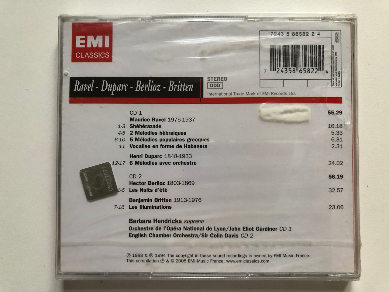 https://cdn10.bigcommerce.com/s-62bdpkt7pb/products/0/images/226319/Barbara_Hendricks_-_Ravel_Duparc_Berlioz_Britten_-_Melodies_avec_orchestre_John_Eliot_Gardiner_Sir_Colin_Davis_EMI_Classics_2x_Audio_CD_2005_Stereo_724358658224_2__23565.1651483896.1280.1280.JPG?c=2&_gl=1*9ba1t6*_ga*MjA2NTIxMjE2MC4xNTkwNTEyNTMy*_ga_WS2VZYPC6G*MTY1MTQ3OTk2MS4zNzcuMS4xNjUxNDgzOTk5LjYw