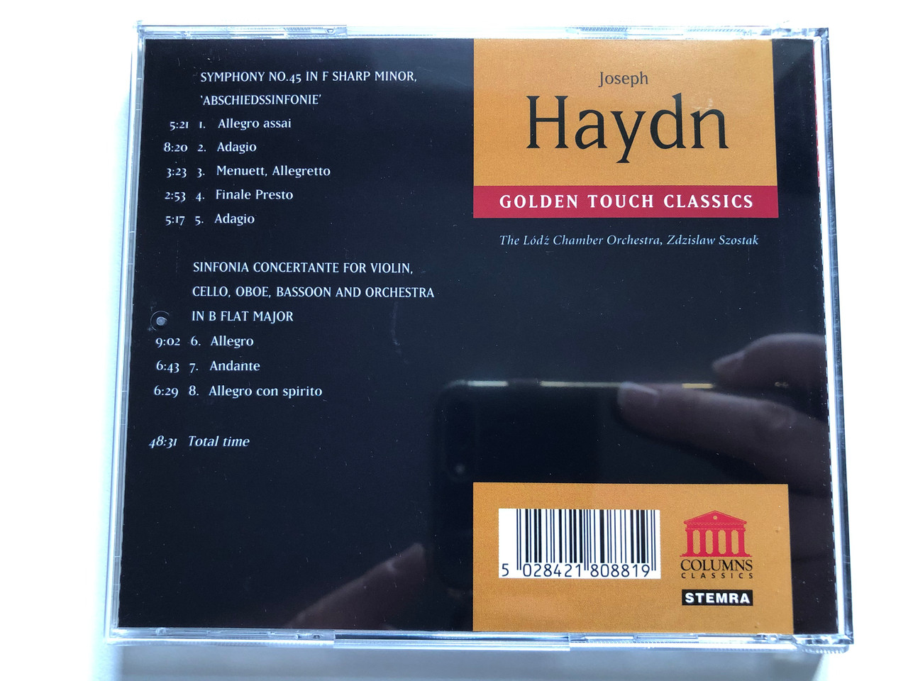 https://cdn10.bigcommerce.com/s-62bdpkt7pb/products/0/images/227680/Joseph_Haydn_-_Symphony_No._45_Abschiedssinfonie_Sinfonia_Concerante_Golden_Touch_Classics_The_Lodz_Chamber_Orchestra_Zdzislaw_Szostak_Columns_Classics_Audio_CD_280881_2__24028.1652722575.1280.1280.JPG?c=2&_gl=1*1nqc93x*_ga*MjA2NTIxMjE2MC4xNTkwNTEyNTMy*_ga_WS2VZYPC6G*MTY1MjcwODk4OS4zOTguMS4xNjUyNzIyMzQ3LjM4