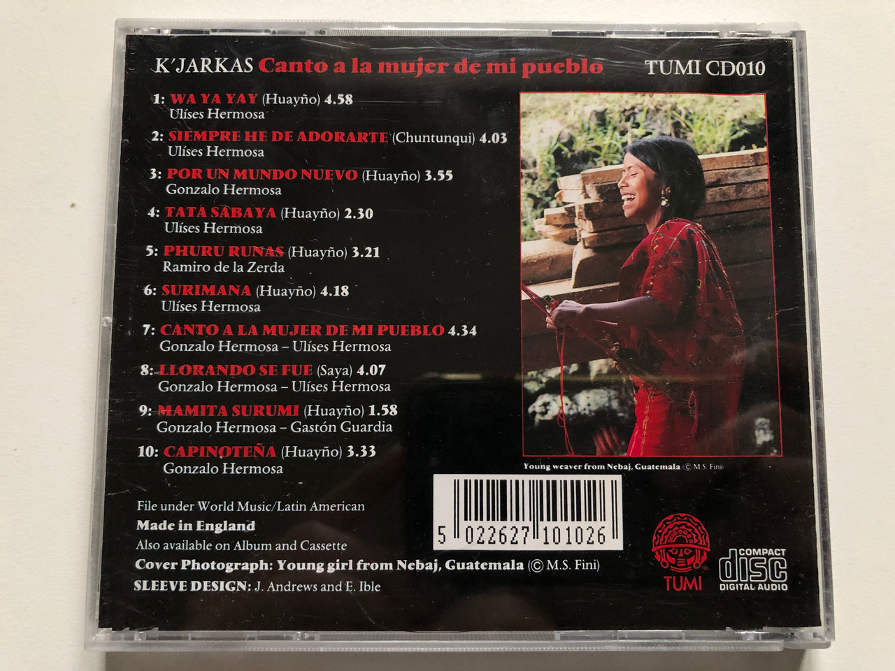 https://cdn10.bigcommerce.com/s-62bdpkt7pb/products/0/images/232961/Kjarkas_Canto_A_La_Mujer_De_Mi_Pueblo_Tumi_Music_Audio_CD_TUMI_CD010_2__39506.1654718957.1280.1280.JPG?c=2&_gl=1*13f4q65*_ga*MjA2NTIxMjE2MC4xNTkwNTEyNTMy*_ga_WS2VZYPC6G*MTY1NDcxNDYwMy40MjUuMS4xNjU0NzE4ODU2LjMz