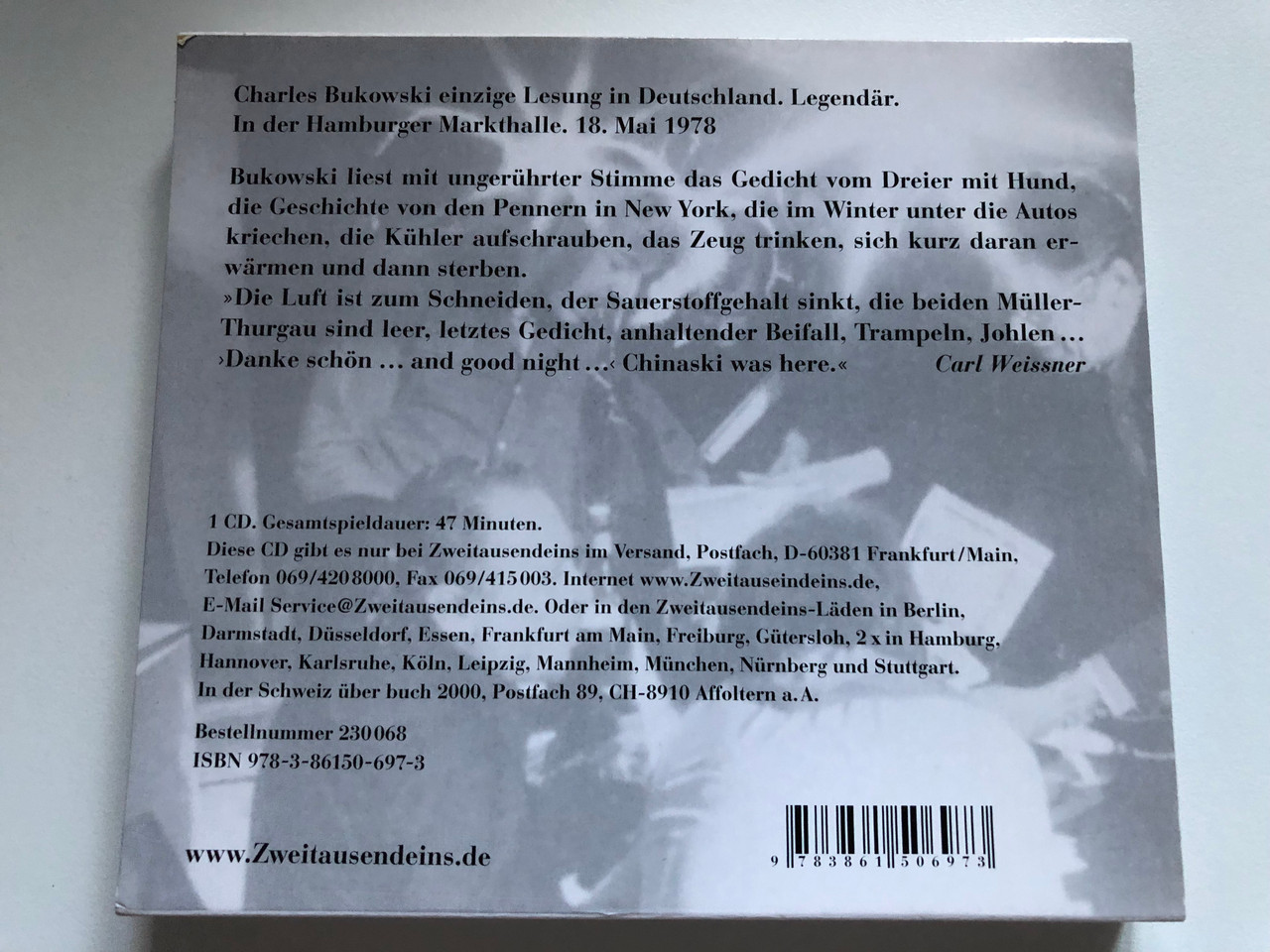 https://cdn10.bigcommerce.com/s-62bdpkt7pb/products/0/images/234058/Charles_Bukowski_Hello_Its_Good_To_Be_Back_-_Hamburger_Markthalle._18._Mai_1978_Zweitausendeins_Audio_CD_2007_230_068_2__81124.1655222526.1280.1280.JPG?c=2&_gl=1*1mjlsns*_ga*MjA2NTIxMjE2MC4xNTkwNTEyNTMy*_ga_WS2VZYPC6G*MTY1NTIxNzA3Mi40MzQuMS4xNjU1MjIyNTE2LjYw
