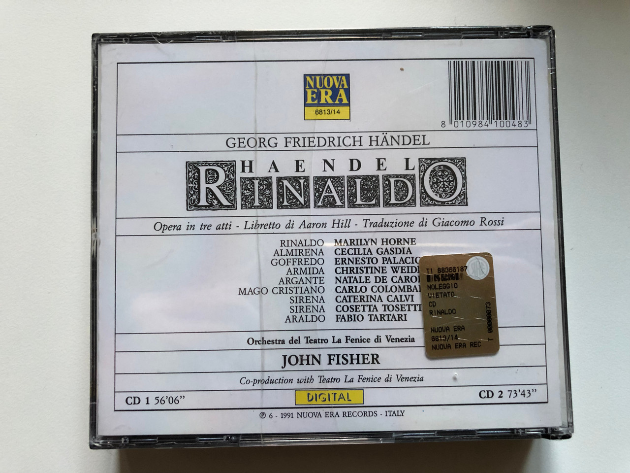 Haendel - Rinaldo - Marilyn Horne, Cecilia Gasdia, Ernesto Palacio ...