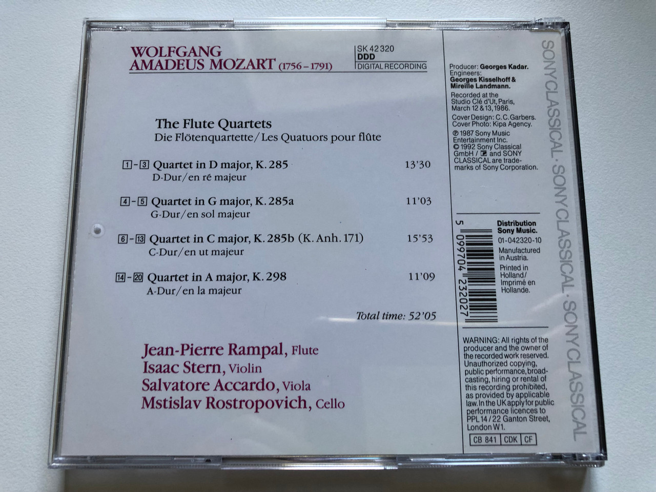 https://cdn10.bigcommerce.com/s-62bdpkt7pb/products/0/images/238702/Mozart_The_Flute_Quartets_-_K._285_285_a_285_b_298_Rampal_Stern_Accardo_Rostropovich_Artist_Laureate_Sony_Classical_Audio_CD_1992_SK_42_320_4__74792.1657787448.1280.1280.JPG?c=2&_gl=1*1xr8iyq*_ga*MjA2NTIxMjE2MC4xNTkwNTEyNTMy*_ga_WS2VZYPC6G*MTY1Nzc3OTYzMS40ODIuMS4xNjU3Nzg2OTE5LjUx