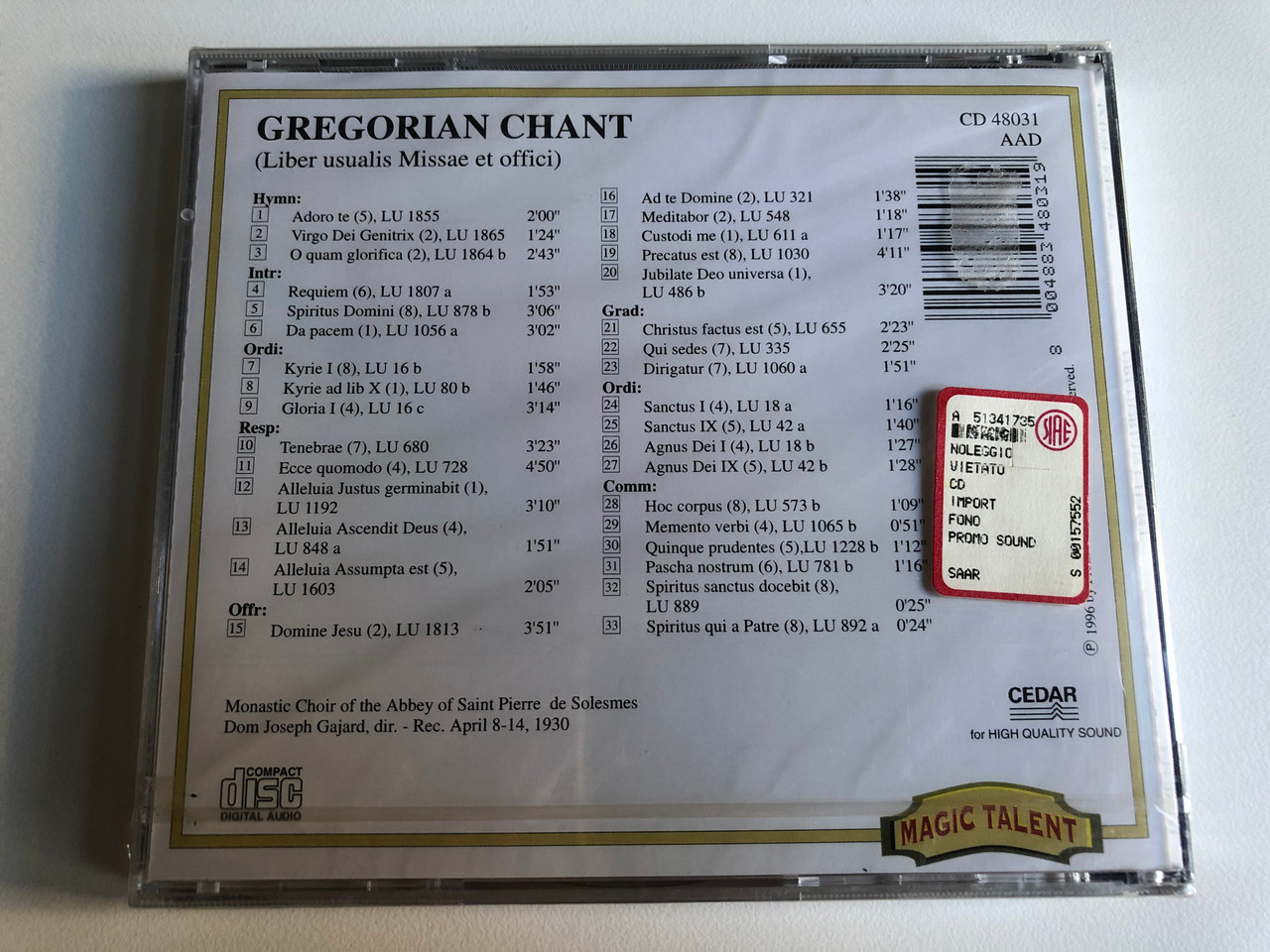 https://cdn10.bigcommerce.com/s-62bdpkt7pb/products/0/images/240155/Gregorian_Chant_Liber_Usualis_Missae_Et_Offici_Magic_Talent_Audio_CD_1996_CD_48031_2__67358.1658159642.1280.1280.JPG?c=2&_gl=1*1c4v41u*_ga*MjA2NTIxMjE2MC4xNTkwNTEyNTMy*_ga_WS2VZYPC6G*MTY1ODE1Mjc4Ni40ODUuMS4xNjU4MTU5NTM5LjQz