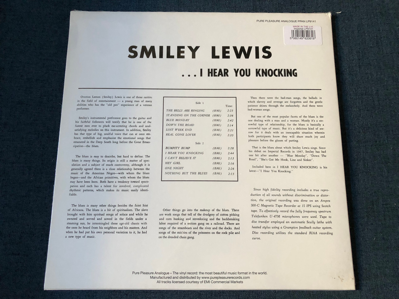 https://cdn10.bigcommerce.com/s-62bdpkt7pb/products/0/images/246136/Smiley_Lewis_I_Hear_You_Knocking_Pure_Pleasure_Records_LP_PPAN_LP9141_2__36298.1659684243.1280.1280.JPG?c=2&_gl=1*a94k1l*_ga*MjA2NTIxMjE2MC4xNTkwNTEyNTMy*_ga_WS2VZYPC6G*MTY1OTY4MTMzNy41MTYuMS4xNjU5Njg0MTQyLjUw