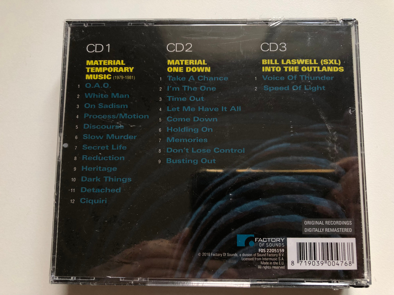 https://cdn10.bigcommerce.com/s-62bdpkt7pb/products/0/images/249229/SXL_Material_-_Bill_Laswell_-_Temporary_Music_One_Down_Into_The_Outlands_Album_Collection_Factory_Of_Sounds_3x_Audio_CD_2018_FOS_2205159_2__44179.1660839521.1280.1280.JPG?c=2&_gl=1*mjowcc*_ga*MjA2NTIxMjE2MC4xNTkwNTEyNTMy*_ga_WS2VZYPC6G*MTY2MDgyNjg1NS41MzEuMS4xNjYwODM5NTA2LjYwLjAuMA..