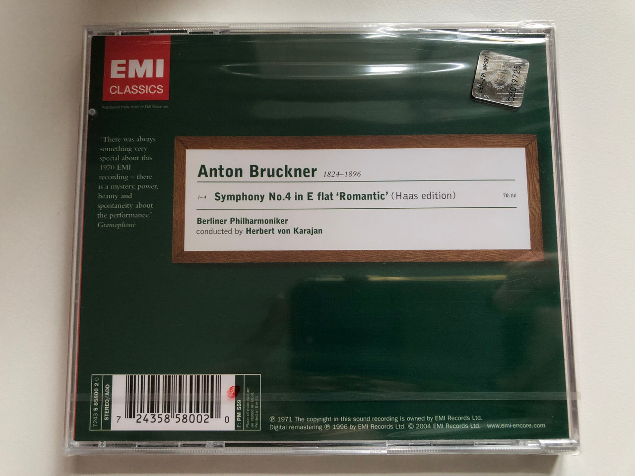 https://cdn10.bigcommerce.com/s-62bdpkt7pb/products/0/images/251395/Bruckner_-_Symphony_No._4_In_E_Flat_Major_Romantic_Berliner_Philharmoniker_Herbert_Von_Karajan_EMI_Classics_Audio_CD_2004_Stereo_724358580020_2__14397.1661423652.1280.1280.JPG?c=2&_gl=1*5gtj48*_ga*MjA2NTIxMjE2MC4xNTkwNTEyNTMy*_ga_WS2VZYPC6G*MTY2MTQxODkyNS41MzguMS4xNjYxNDIzNTMwLjE4LjAuMA..