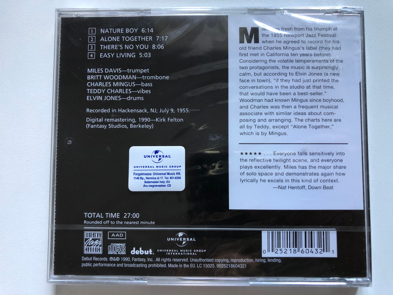 Miles Davis – Blue Moods / Debut Records Audio CD 1990 / 0025218604321 ...