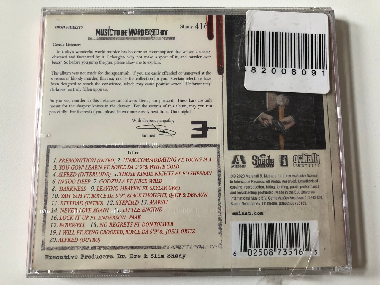 https://cdn10.bigcommerce.com/s-62bdpkt7pb/products/0/images/257185/Eminem_Slim_Shady_Music_To_Be_Murdered_By_Aftermath_Entertainment_Audio_CD_2020_00602508735165_2__01117.1666971265.1280.1280.JPG?c=2&_gl=1*9hhmcp*_ga*MjA2NTIxMjE2MC4xNTkwNTEyNTMy*_ga_WS2VZYPC6G*MTY2Njk2MjE1OC42MDcuMS4xNjY2OTcwNTA4LjQyLjAuMA..