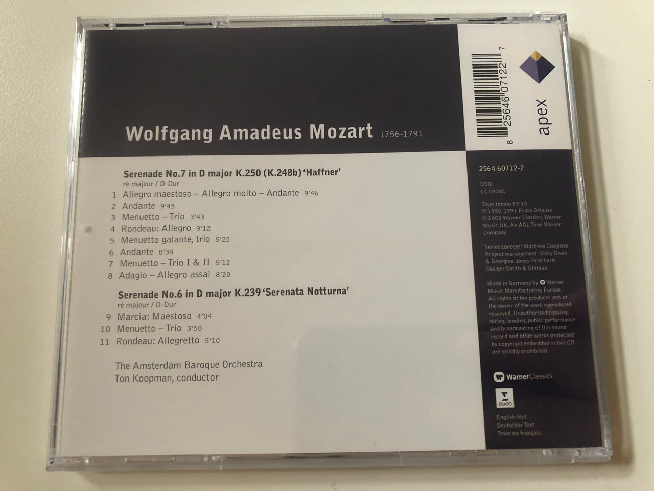 https://cdn10.bigcommerce.com/s-62bdpkt7pb/products/0/images/259317/Mozart_-_Haffner_Serenade_Serenata_Nocturna_The_Amsterdam_Baroque_Orchestra_Ton_Koopman_Apex_Audio_CD_2003_2564_60712-2_2__98473.1669195577.1280.1280.JPG?c=2&_gl=1*lptxju*_ga*MjA2NTIxMjE2MC4xNTkwNTEyNTMy*_ga_WS2VZYPC6G*MTY2OTE4OTY1NS42MzkuMS4xNjY5MTk1NDMzLjUxLjAuMA..