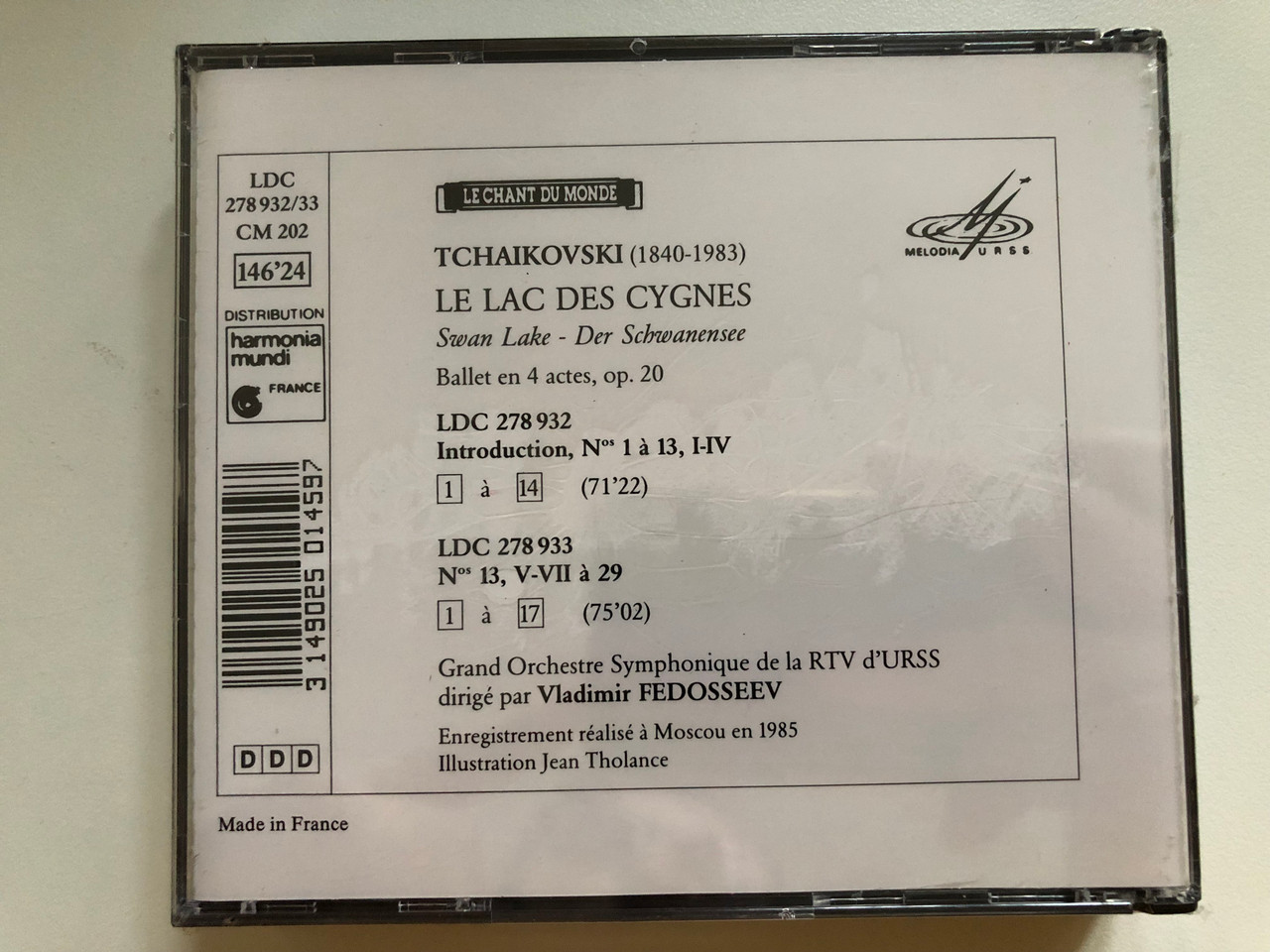 https://cdn10.bigcommerce.com/s-62bdpkt7pb/products/0/images/260962/Tchaikovski_-_Le_Lac_Des_Cygnes_-_Ballet_En_Quatre_Actes_Grand_Orchestre_Symphonique_De_La_RTV_Durss_Dirige_Par_Vladimir_Fedosseev_Le_Chant_Du_Monde_2x_Audio_CD_LDC_27893233_2__01814.1671096281.1280.1280.JPG?c=2&_gl=1*1n6nj7e*_ga*MjA2NTIxMjE2MC4xNTkwNTEyNTMy*_ga_WS2VZYPC6G*MTY3MTA5NTYyMi42NzIuMS4xNjcxMDk2MjkwLjYwLjAuMA..