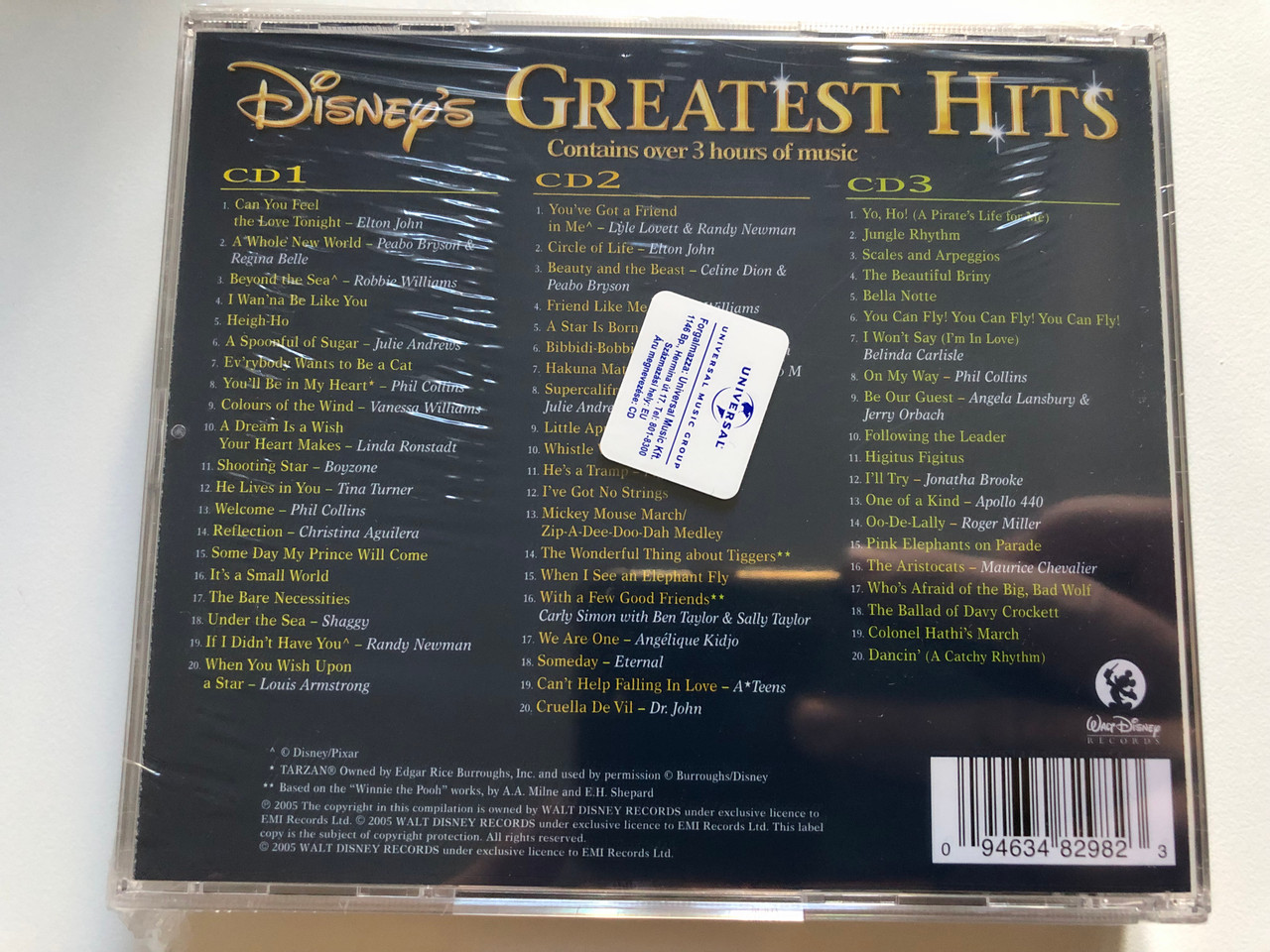 https://cdn10.bigcommerce.com/s-62bdpkt7pb/products/0/images/261374/Disneys_Greatest_Hits_Walt_Disney_Records_3x_Audio_CD_2005_00946_3_48298_2_3_2__08670.1671470455.1280.1280.JPG?c=2&_gl=1*u8d7dy*_ga*MjA2NTIxMjE2MC4xNTkwNTEyNTMy*_ga_WS2VZYPC6G*MTY3MTQ2ODAyNS42NzYuMS4xNjcxNDcwMTA4LjEuMC4w