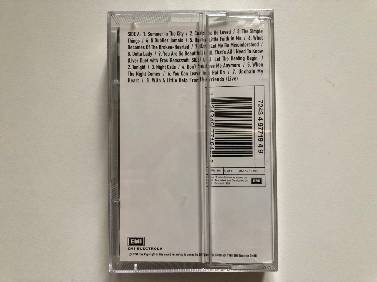https://cdn10.bigcommerce.com/s-62bdpkt7pb/products/0/images/262699/Joe_Cocker_Greatest_Hits_EMI_Audio_Cassette_1998_724349771949_2__35637.1672379199.1280.1280.JPG?c=2&_gl=1*1urm6ih*_ga*MjA2NTIxMjE2MC4xNTkwNTEyNTMy*_ga_WS2VZYPC6G*MTY3MjM3NjIxMS42OTMuMS4xNjcyMzc5MTA1LjQwLjAuMA..