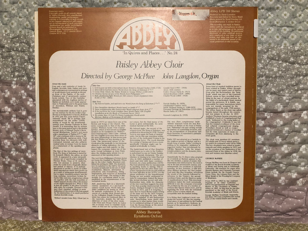 https://cdn10.bigcommerce.com/s-62bdpkt7pb/products/0/images/263101/Paisley_Abbey_Choir_Directed_By_George_McPhee_John_Langdon_organ_In_Quires_And_Places..._No._24_Abbey_LP_Stereo_LPB_789_2__37956.1672935522.1280.1280.JPG?c=2&_gl=1*o4g83i*_ga*MjA2NTIxMjE2MC4xNTkwNTEyNTMy*_ga_WS2VZYPC6G*MTY3MjkzMDEwMS43MDEuMS4xNjcyOTM1NTEyLjYwLjAuMA..