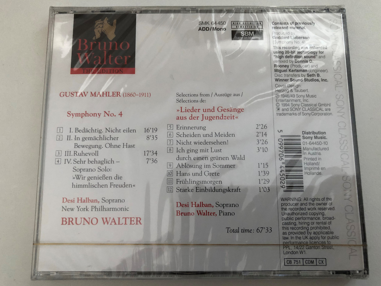 https://cdn10.bigcommerce.com/s-62bdpkt7pb/products/0/images/269081/Mahler_Symphony_No._4_Lieder_Und_Gesnge_Aus_Der_Jugendzeit_-_Desi_Halban_New_York_Philharmonic_Bruno_Walter_The_Edition_Sony_Classical_Audio_CD_1994_Mono_SMK_64450_2__20294.1678170023.1280.1280.JPG?c=2&_gl=1*d3mp5h*_ga*MjA2NTIxMjE2MC4xNTkwNTEyNTMy*_ga_WS2VZYPC6G*MTY3ODE2OTMzNS43OTQuMS4xNjc4MTY5ODU0LjIzLjAuMA..