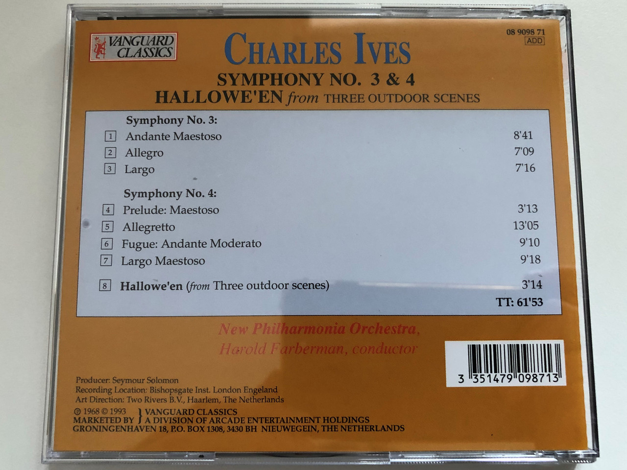 https://cdn10.bigcommerce.com/s-62bdpkt7pb/products/0/images/270999/Charles_Ives_-_Symphony_No._3_4_Halloween_from_Three_Outdoor_Scenes_-_New_Philharmonia_Orchestra_Harold_Farberman_Vanguard_Classics_Audio_CD_1993_08_9098_71_8__87950.1680014502.1280.1280.JPG?c=2&_gl=1*kjjni1*_ga*MjA2NTIxMjE2MC4xNTkwNTEyNTMy*_ga_WS2VZYPC6G*MTY4MDAwODU4Mi44MjQuMS4xNjgwMDE0MjI0LjI1LjAuMA..