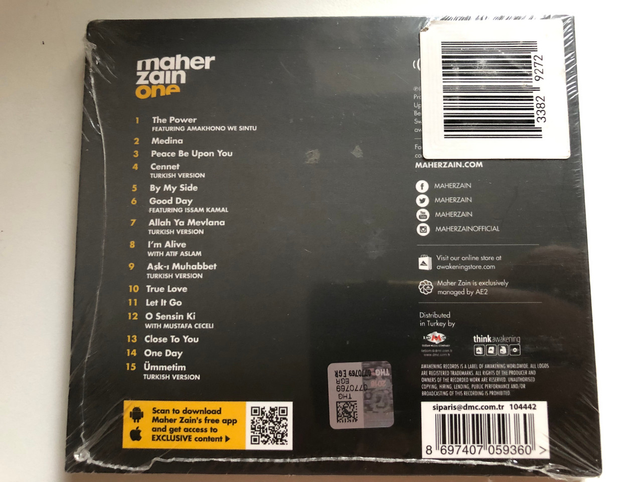 https://cdn10.bigcommerce.com/s-62bdpkt7pb/products/0/images/283525/Maher_Zain_-_One_Awakening_Records_Audio_CD_CD_AWK39_2__64624.1689323837.1280.1280.JPG?c=2&_gl=1*mi24k2*_ga*MjA2NTIxMjE2MC4xNTkwNTEyNTMy*_ga_WS2VZYPC6G*MTY4OTMxNTc2OS45ODUuMS4xNjg5MzIzNjMzLjUzLjAuMA..