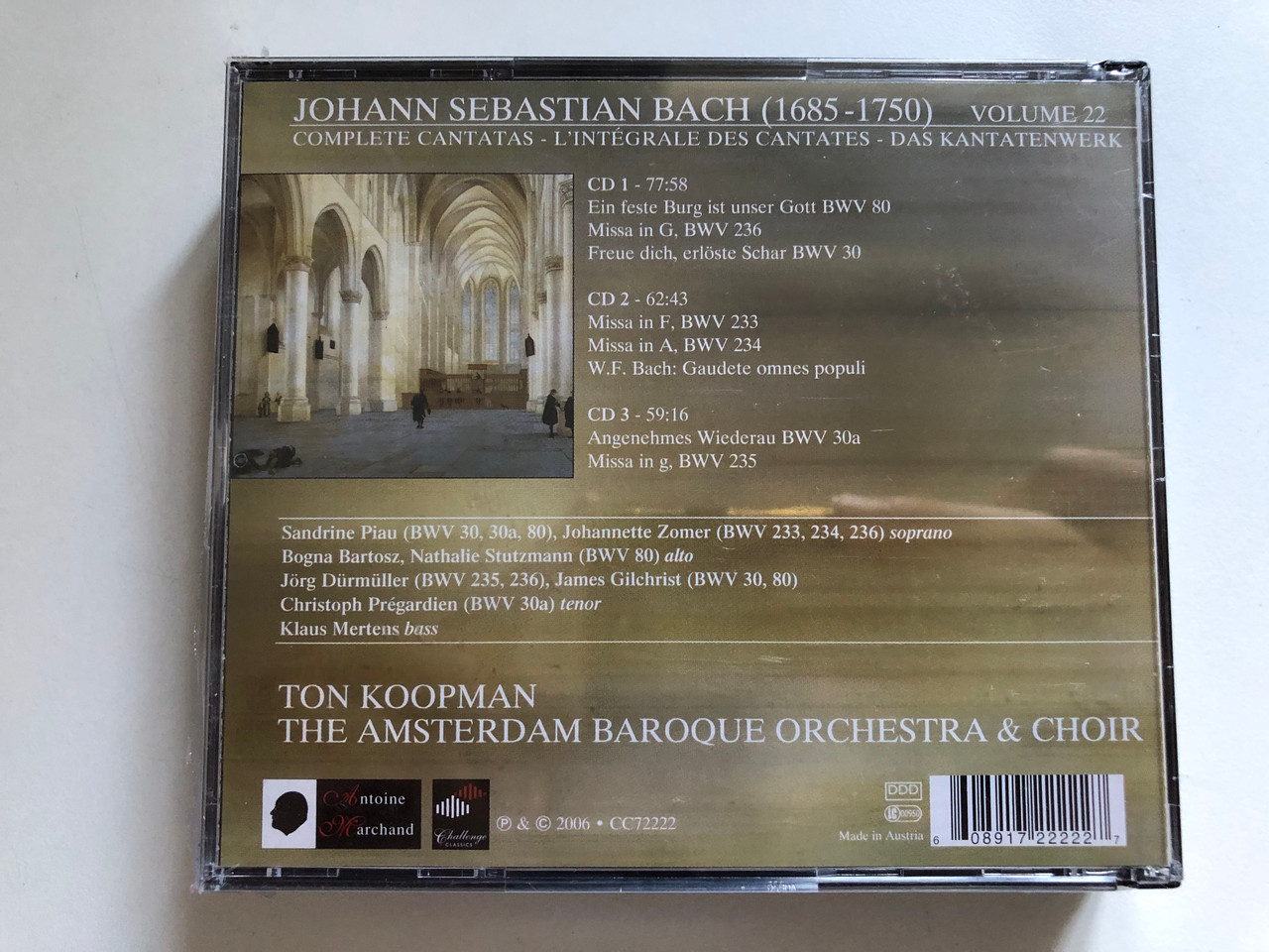 https://cdn10.bigcommerce.com/s-62bdpkt7pb/products/0/images/289037/J.S._Bach_Cantatas_Vol._22_-_Ton_Koopman_The_Amsterdam_Baroque_Orchestra_Choir_Antoine_Marchand_3x_Audio_CD_2006_CC72222_3__62683.1690822690.1280.1280.JPG?c=2&_gl=1*b61r8r*_ga*MjA2NTIxMjE2MC4xNTkwNTEyNTMy*_ga_WS2VZYPC6G*MTY5MDgxMjE0NC4xMDAyLjEuMTY5MDgyMjQyNS41Mi4wLjA.