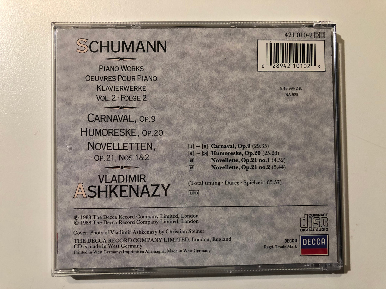 https://cdn10.bigcommerce.com/s-62bdpkt7pb/products/0/images/292627/Schumann_-_Carnaval_Humoreske_-_Vladimir_Ashkenazy_Decca_Audio_CD_1988_421_010-2_2__87646.1691730209.1280.1280.JPG?c=2&_gl=1*1mxhq5p*_ga*MjA2NTIxMjE2MC4xNTkwNTEyNTMy*_ga_WS2VZYPC6G*MTY5MTcyNjMyMS4xMDE3LjEuMTY5MTczMDIwNi42MC4wLjA.